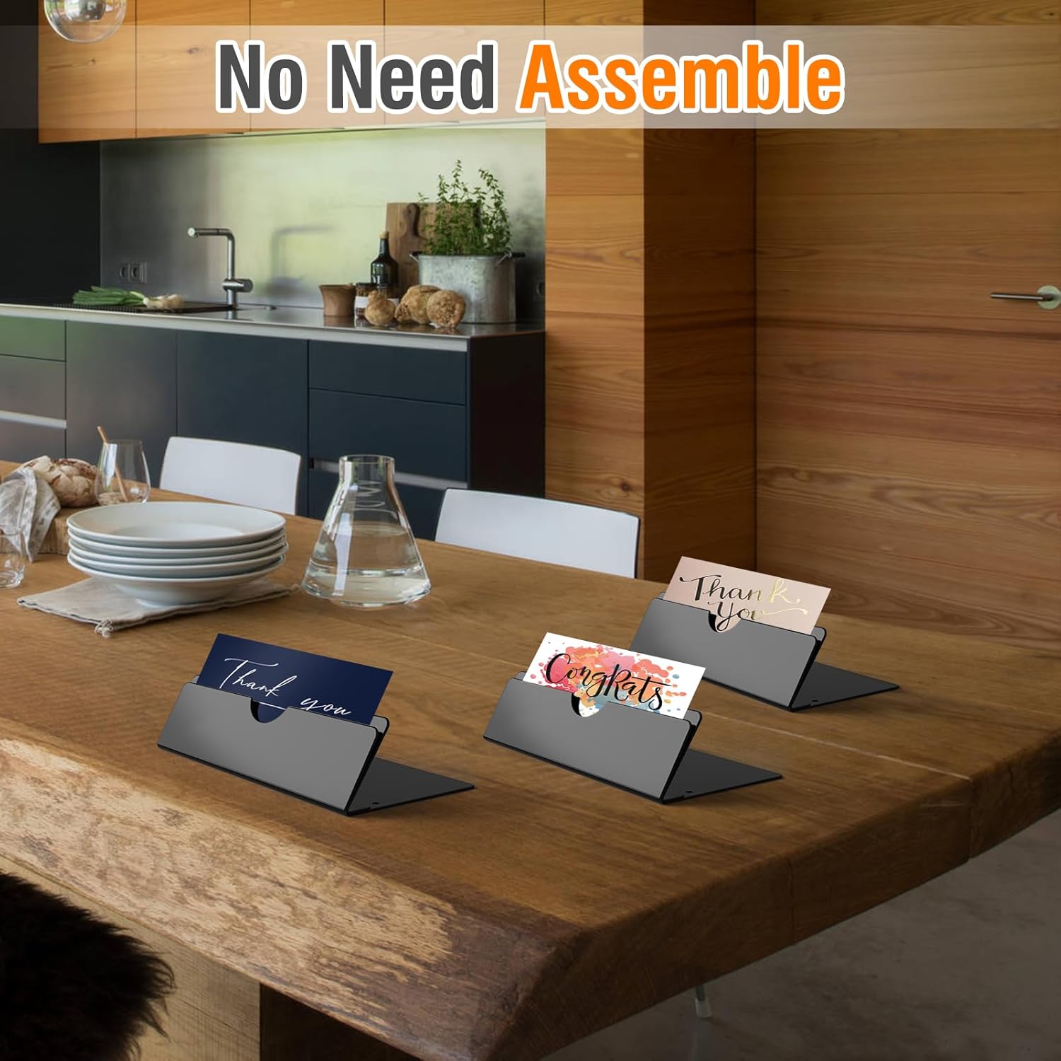 Heavy Duty Black Metal Place Card Holders for 40 PCs