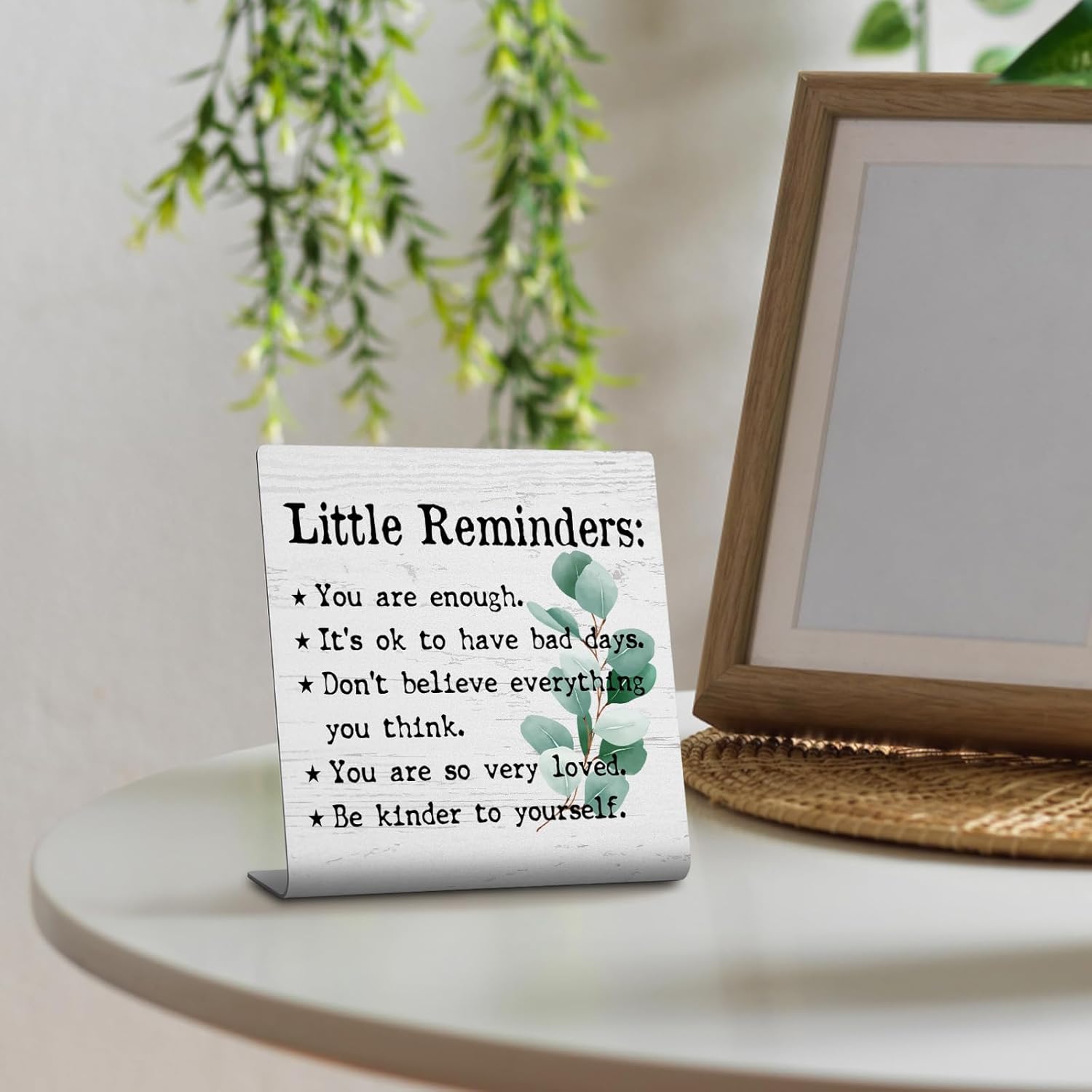 Positive Little Reminders Motivational Desk Decor Sign