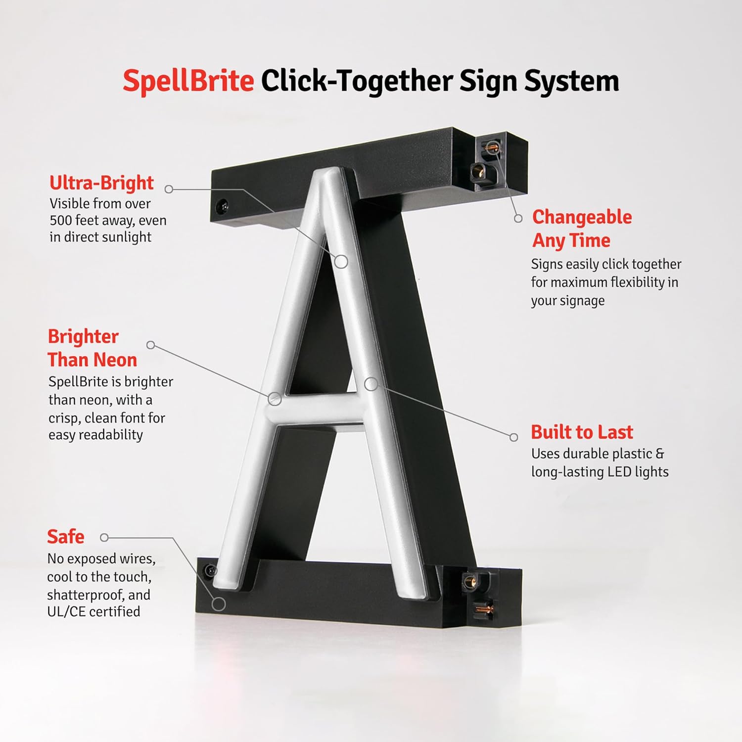 SpellBrite Photo Booth Sign for Businesses with Neon Look