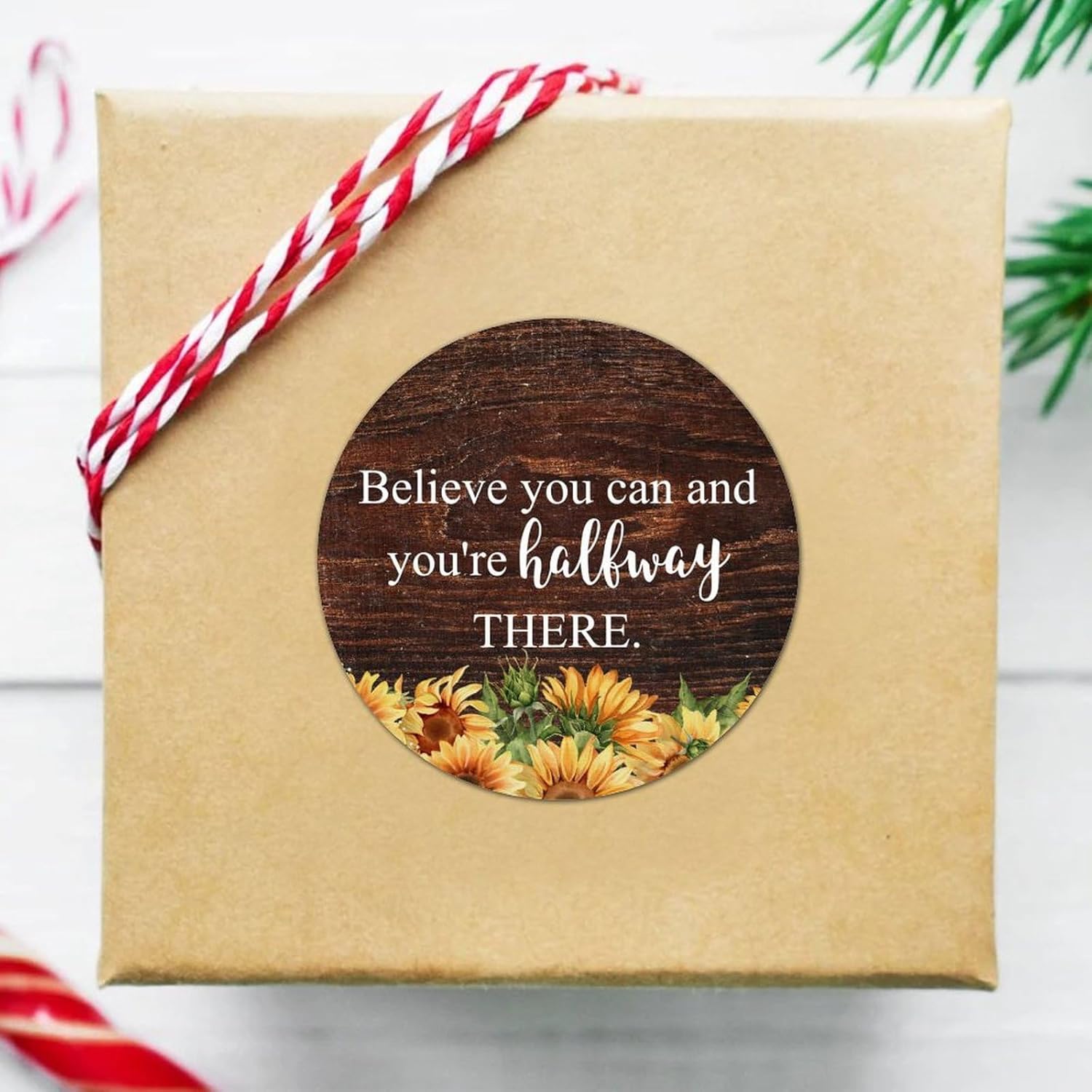 3 Inch Round Label Stickers 100pcs Believe You Can Quotes Decals