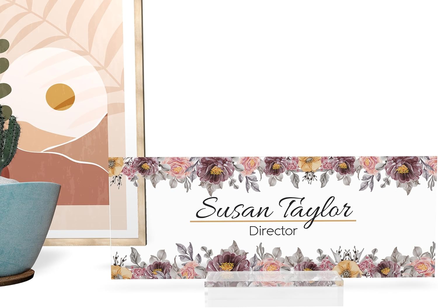 Custom Desk Name Plate - Personalized Acrylic Office Sign