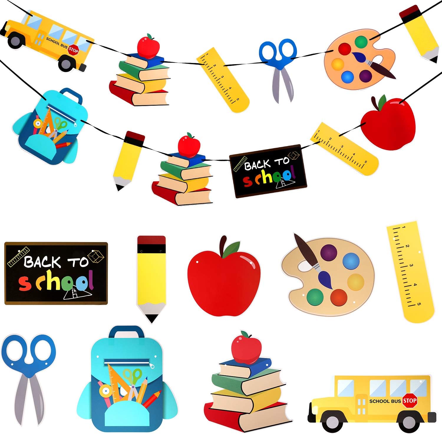45 pcs Back to School Banners Classroom Decor Set