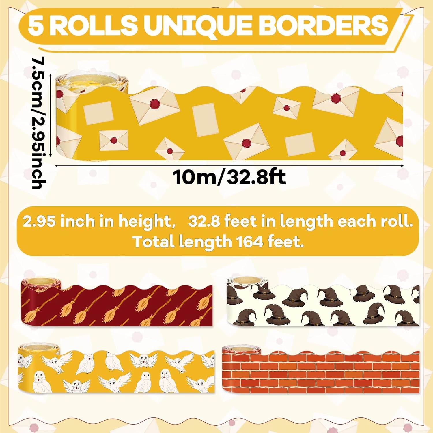 164ft Magical Wizard Bulletin Board Border Set