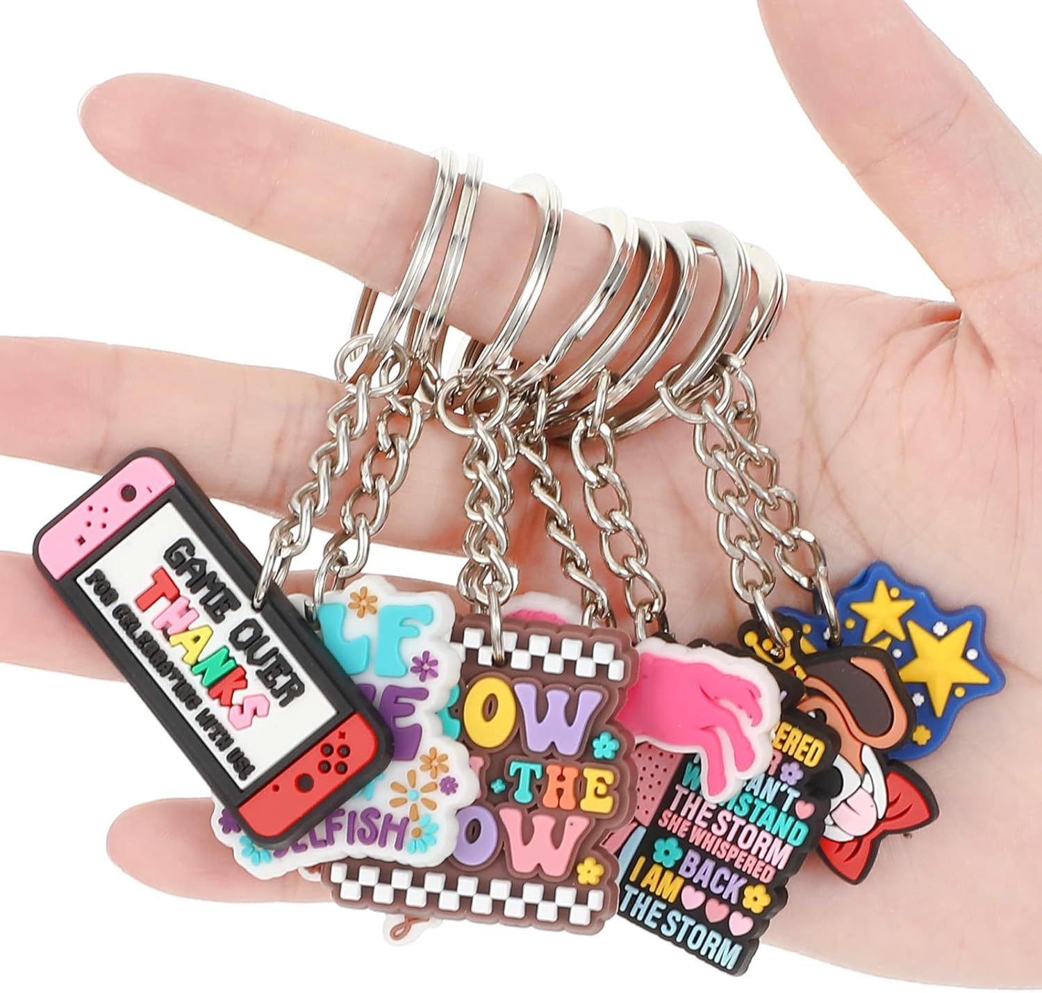 20Pcs Mixed Cute Keychains Set for Classroom Gifts and Party Favors