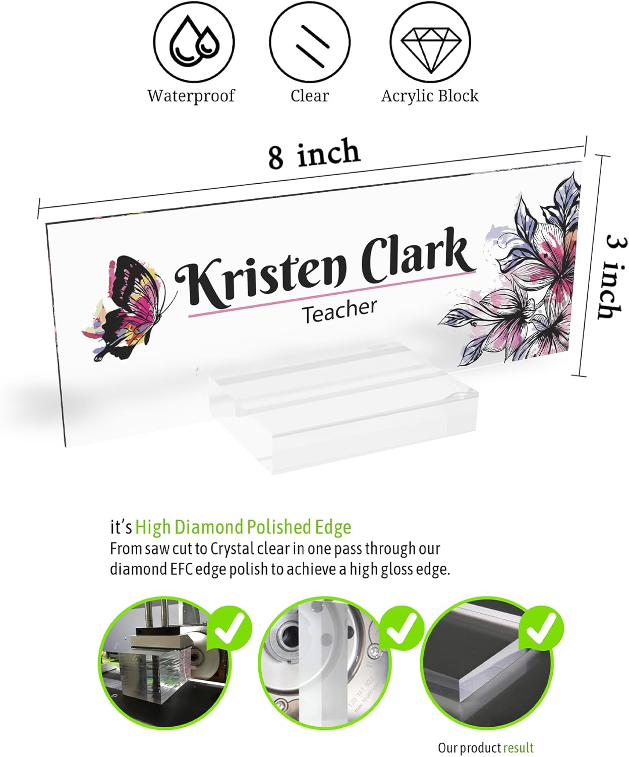 Customizable Desk Name Plate Office Decor Personalized Sign