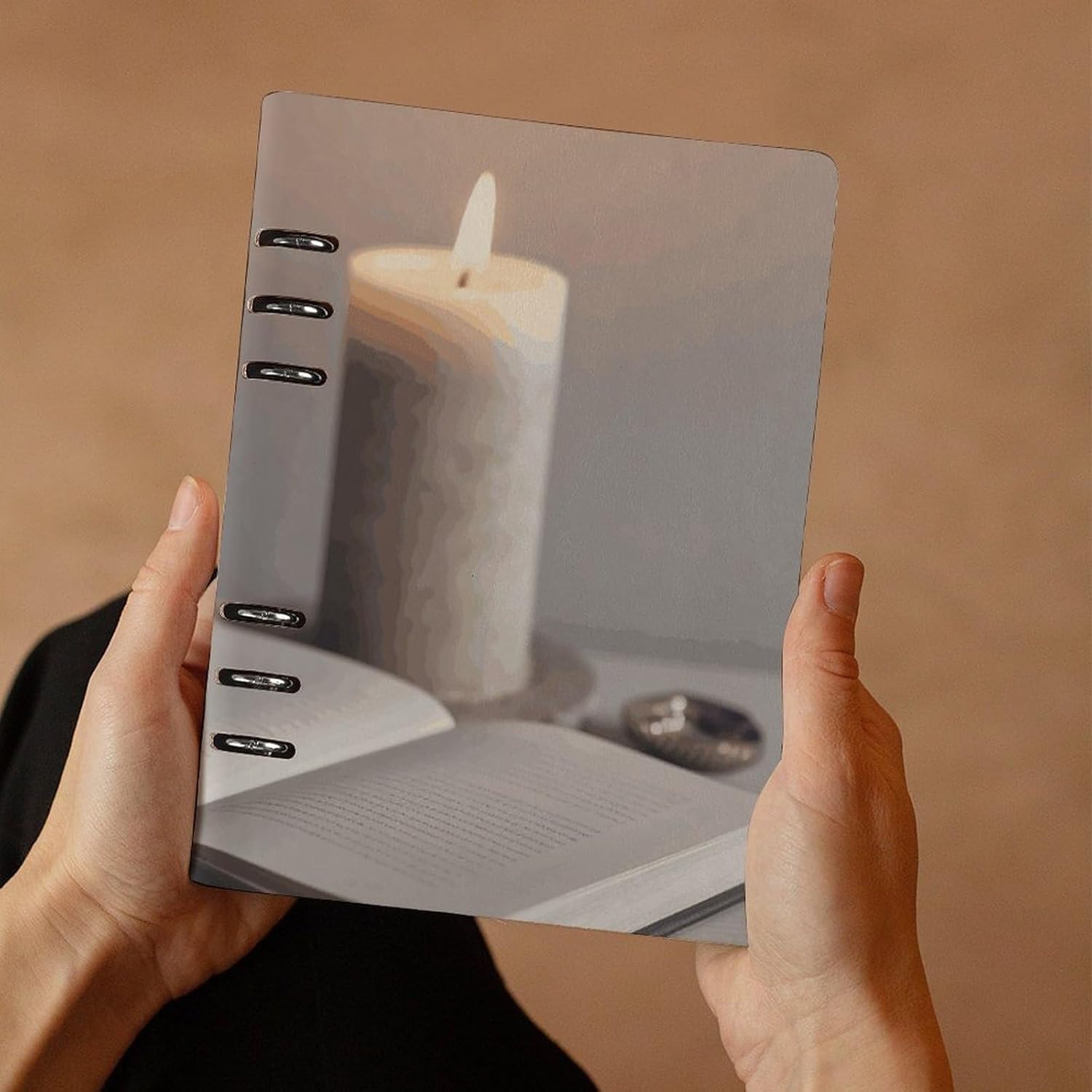 KLWQR Light A Candle Spiral Journal Notebook for Women