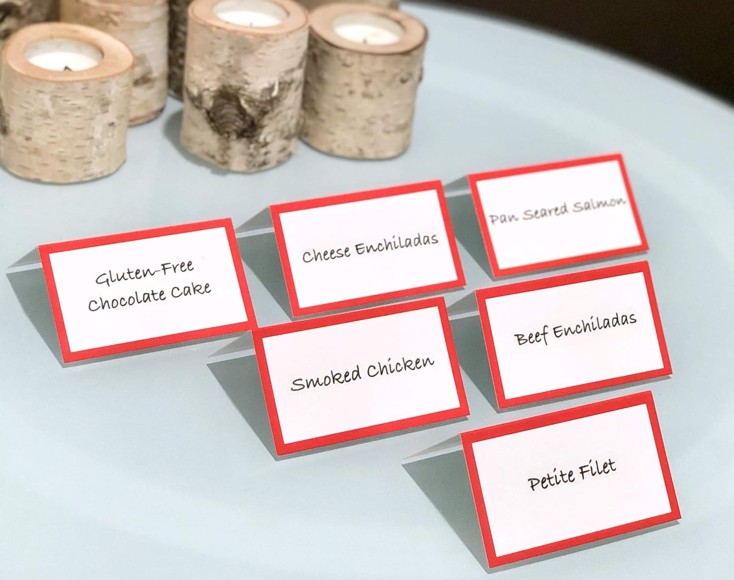 Tented Name Cards 50 Pack - Wedding Banquet Cocktail Party Use