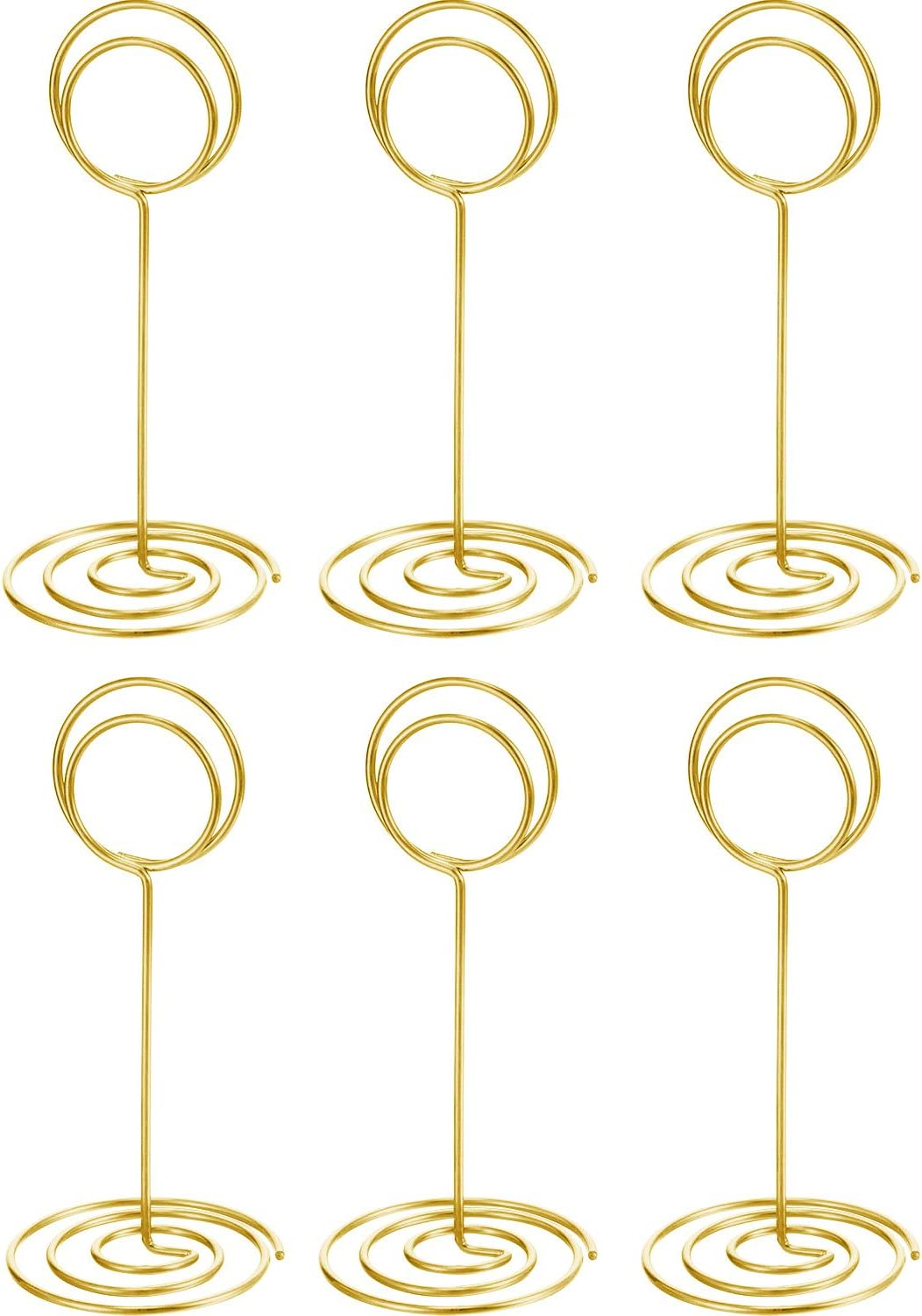 TecUnite 335 Inch Gold Table Number Holder 24 Pieces