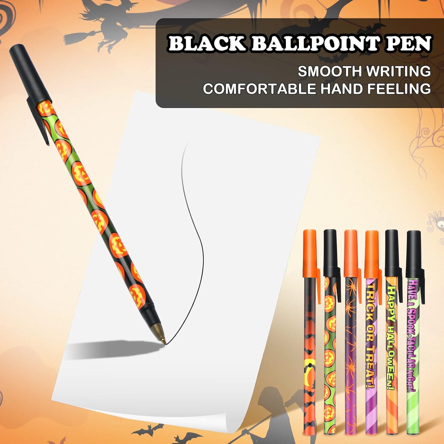 480 Sheets Halloween Sticky Notes Set with 24 Pens