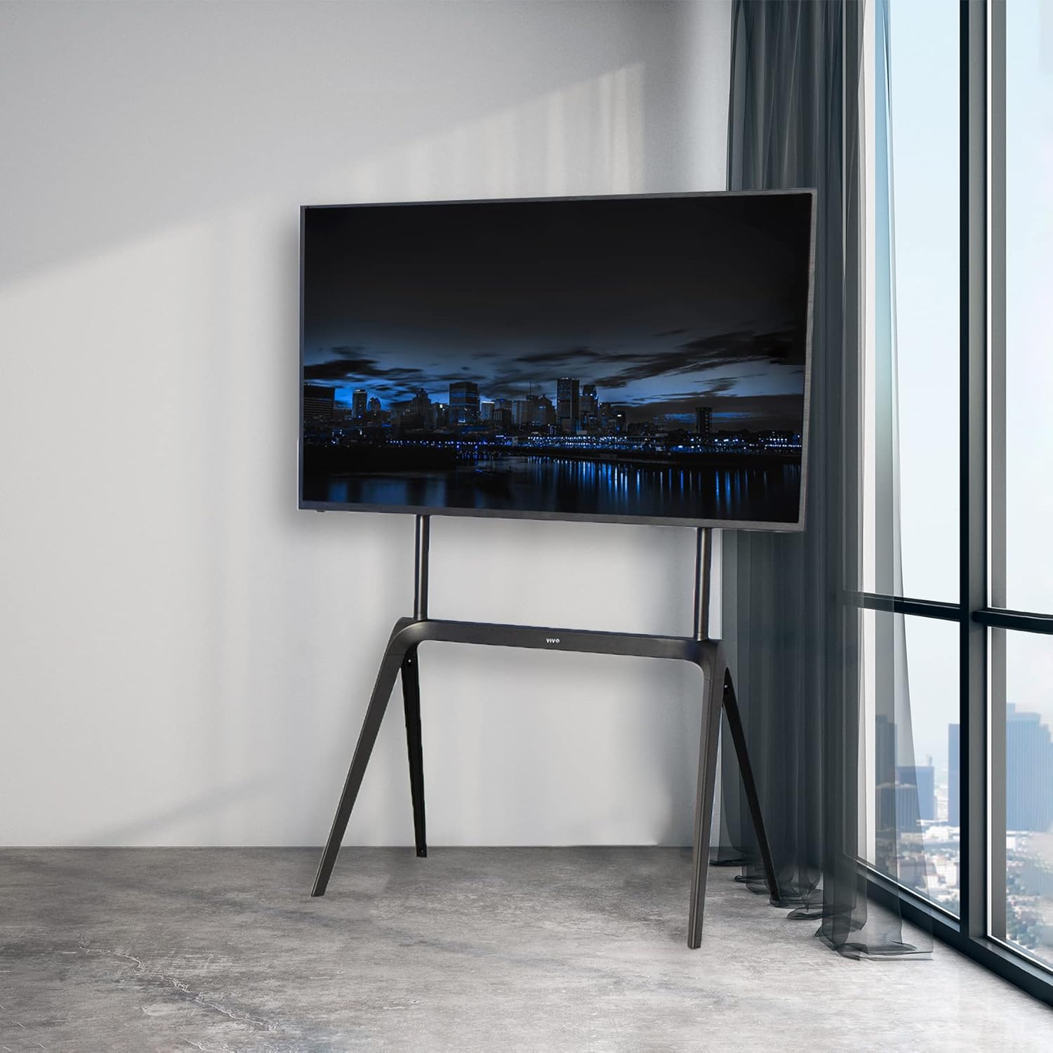 Vivo Steel Easel TV Stand 65-86 Inch Modern Display