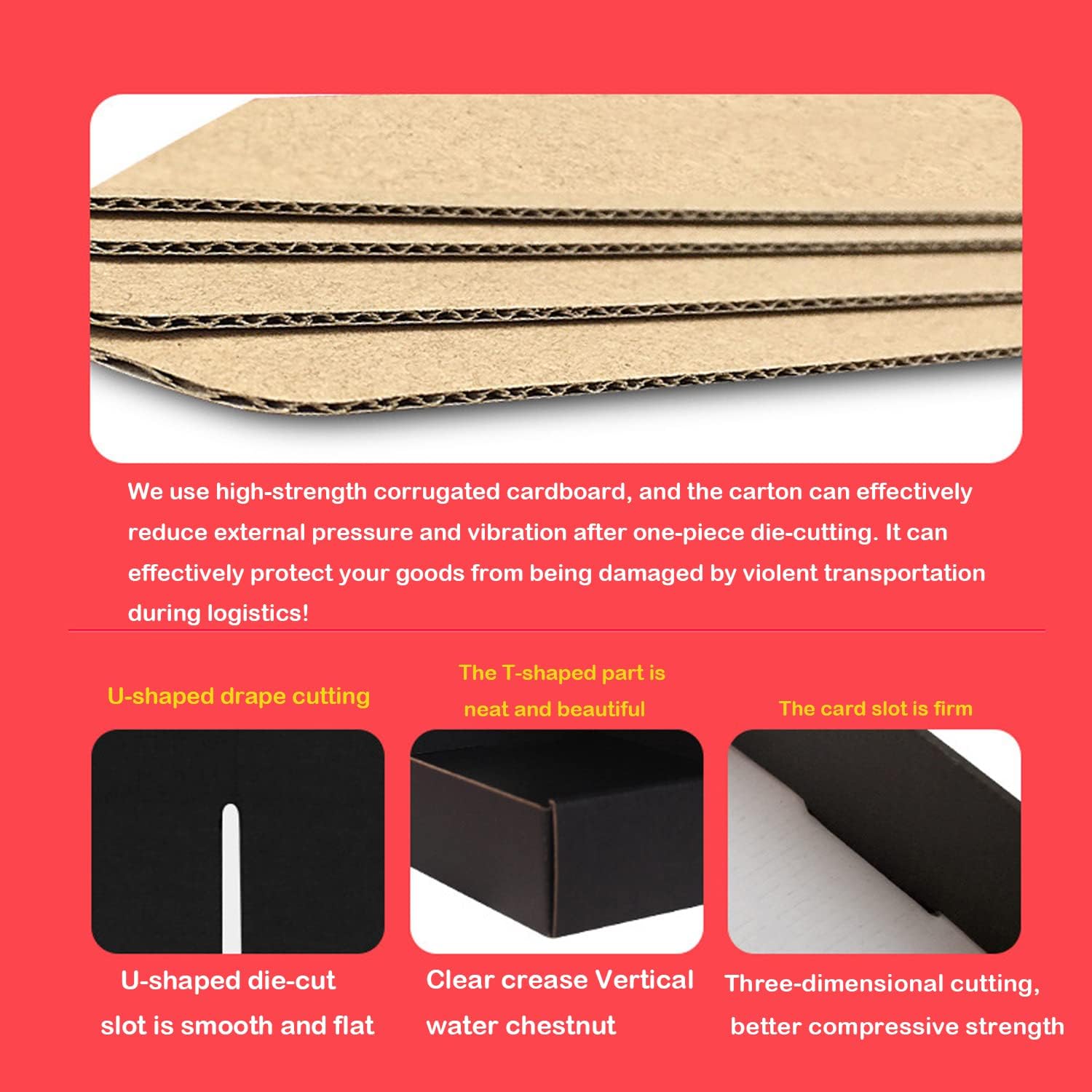 Pink Corrugated Cardboard Shipping Box with Lids