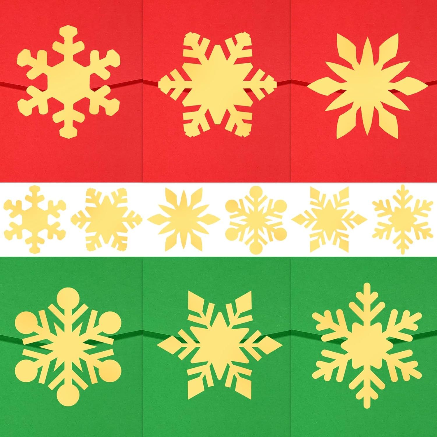 360 Pcs Christmas Envelope Seal Stickers Set Gold Foil Snowflakes