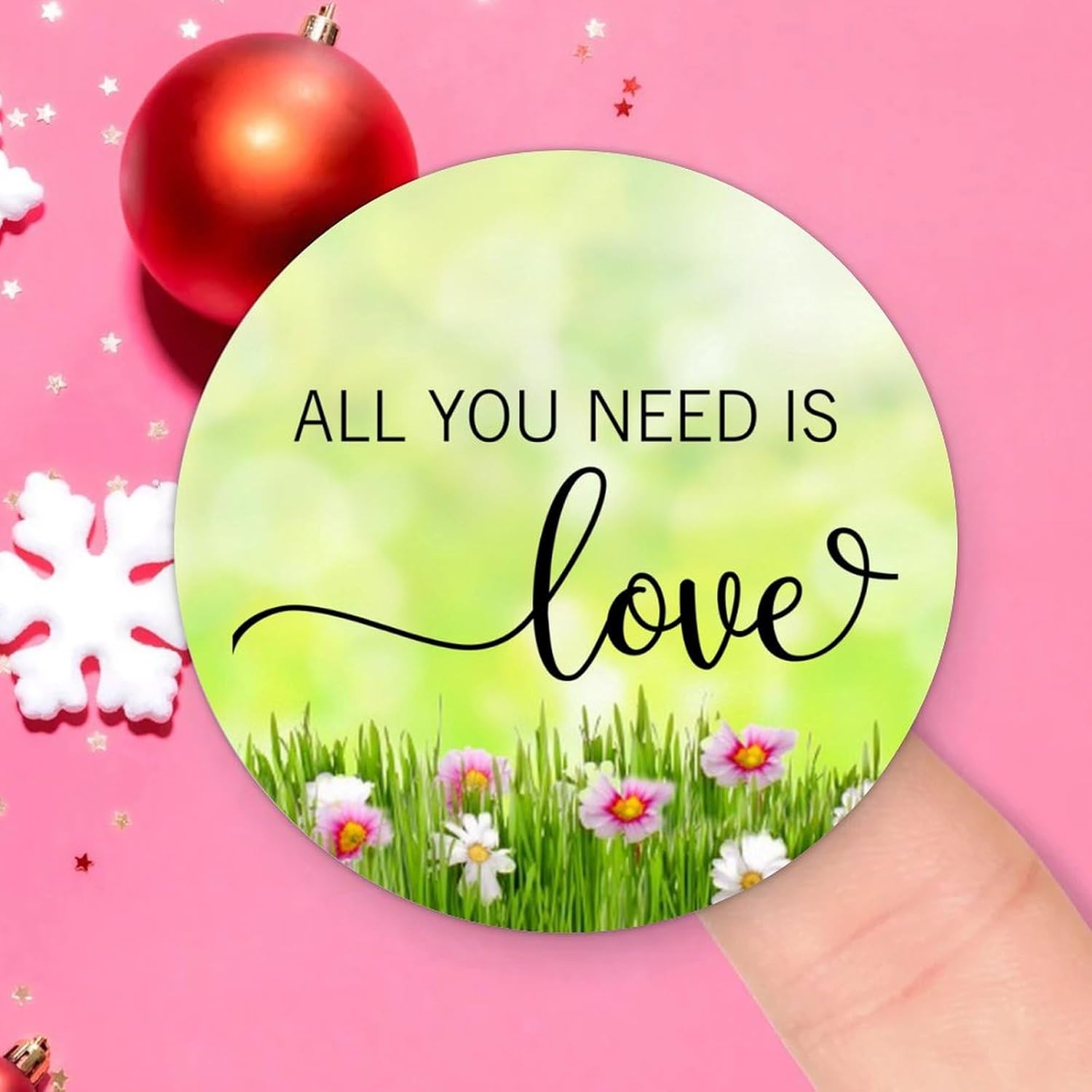 15in Round Label Stickers 100pcs Love Quotes Seals