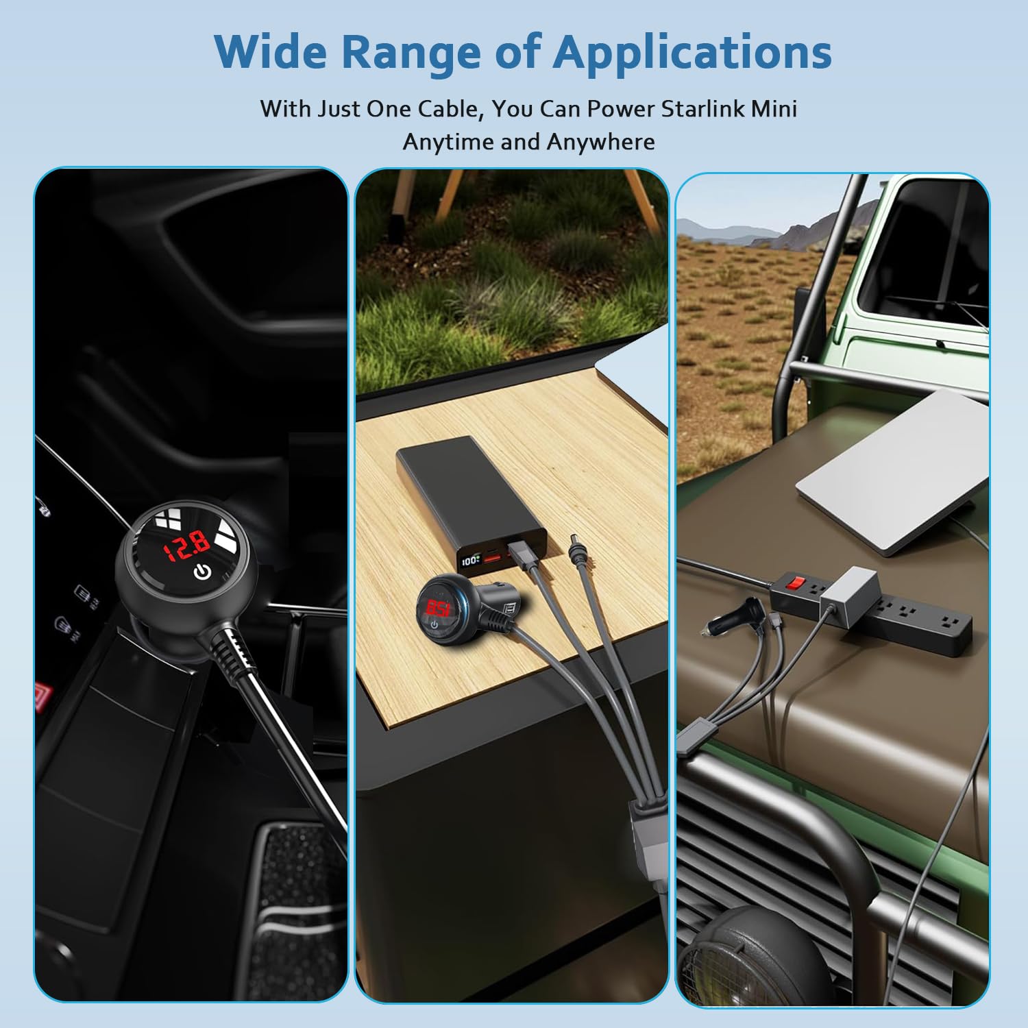 GemCoo Starlink Mini 3 in 1 Car Charger Cable
