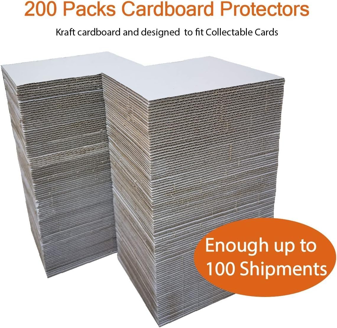 200 Pack 5x7 Inch Corrugated Cardboard Sheets