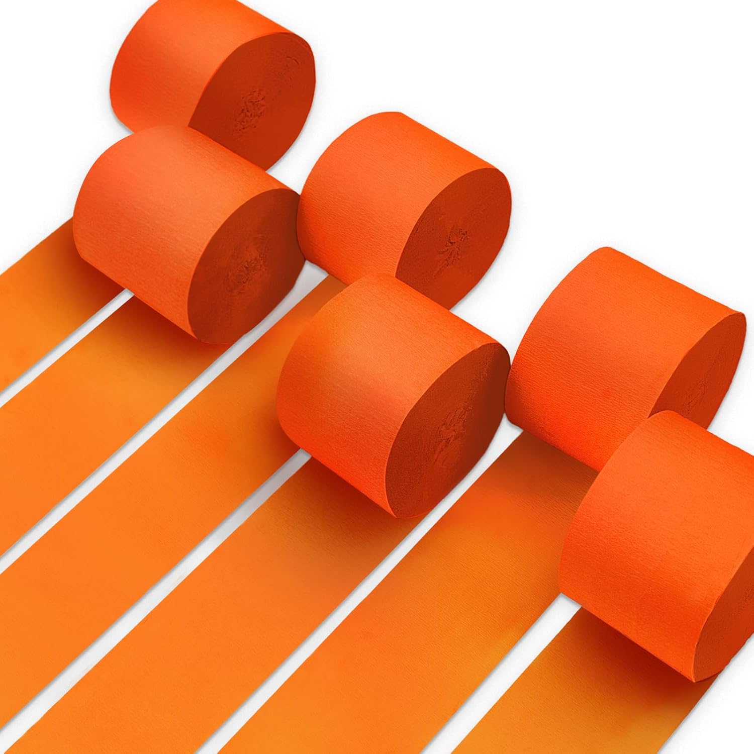 PartyWoo Crepe Paper Streamers 6 Rolls 492ft Pack