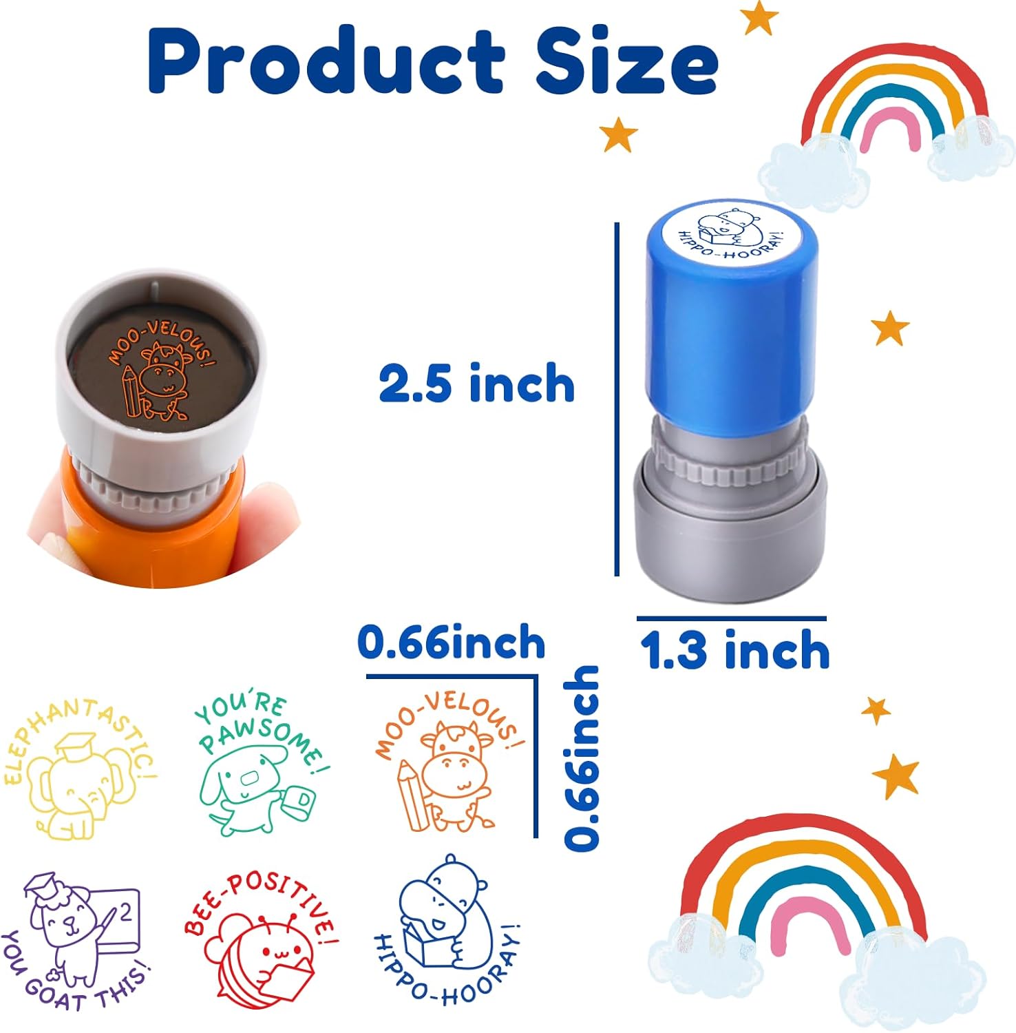TANZHIBOCK 6-Piece Teacher Stamp Set for Classroom Grading