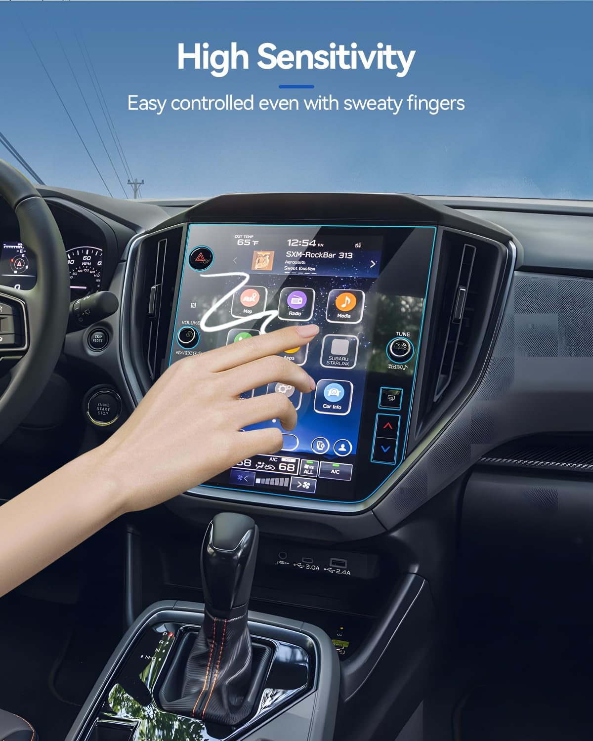 Matte Tempered Glass Screen Protector for Subaru 2022-2025