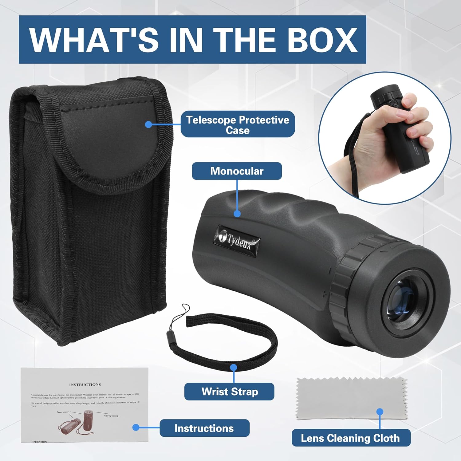 10x25 Monocular Telescope - Compact for Travel Bird Watching Hunting