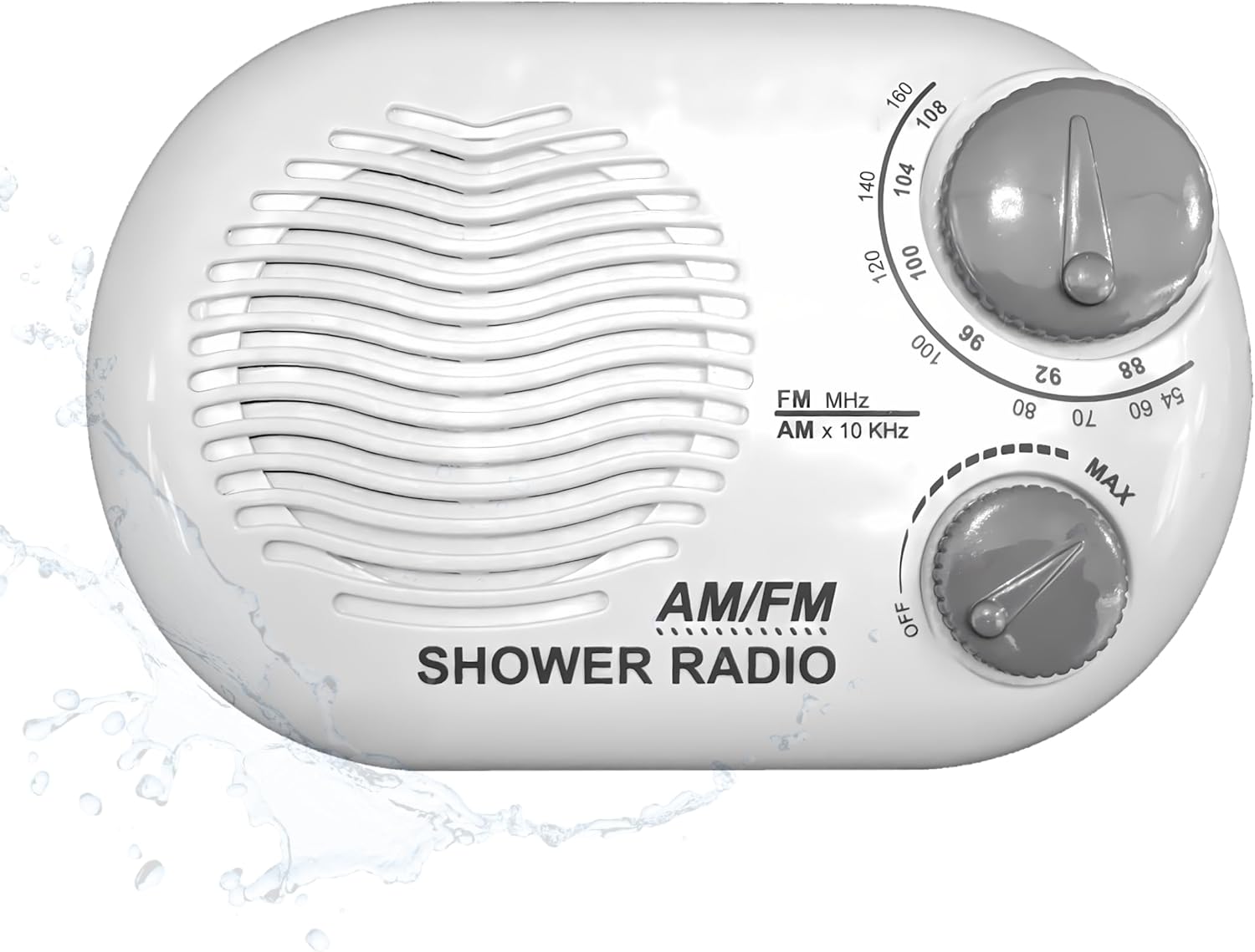 Ken-Tech Shower Radio with Carrying Strap