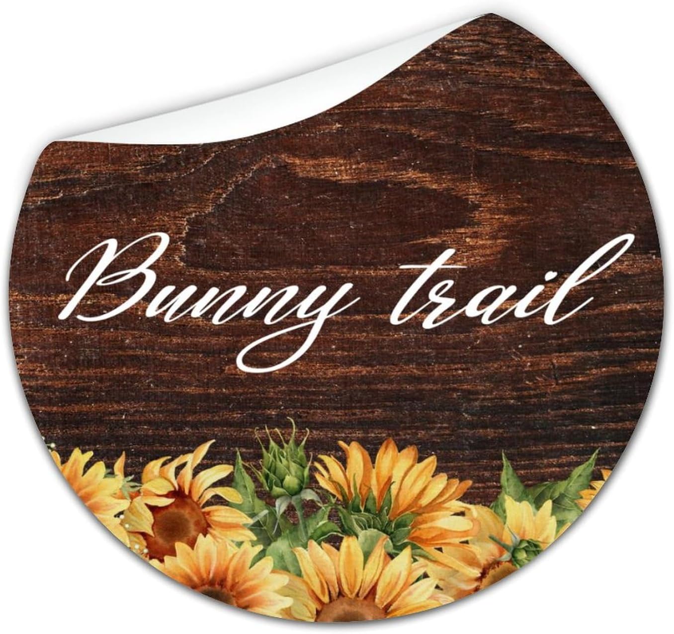 3in Round Label Stickers 100pcs Bunny Trail Quotes Decals