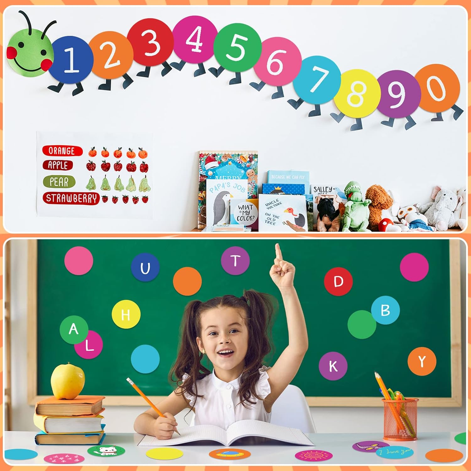 Geyee 108 Pcs Circle Cutouts for Classroom Decorations