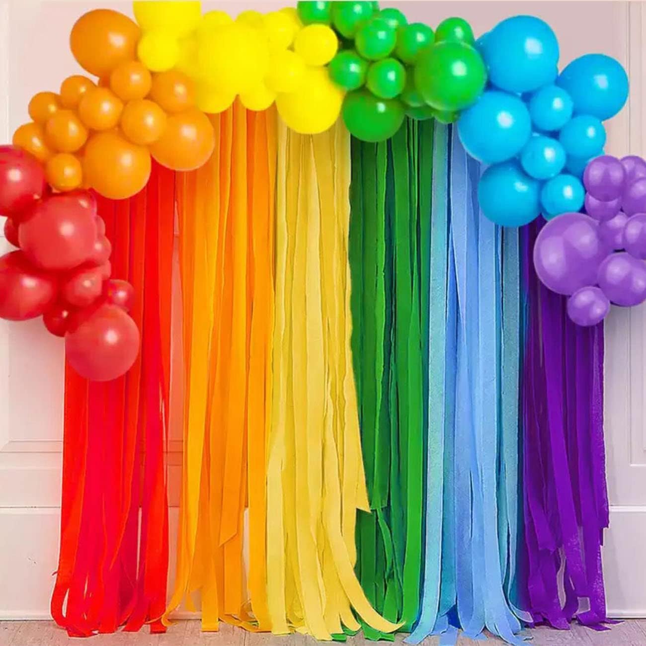 Xiksxitn 6 Rolls White Crepe Paper Streamers