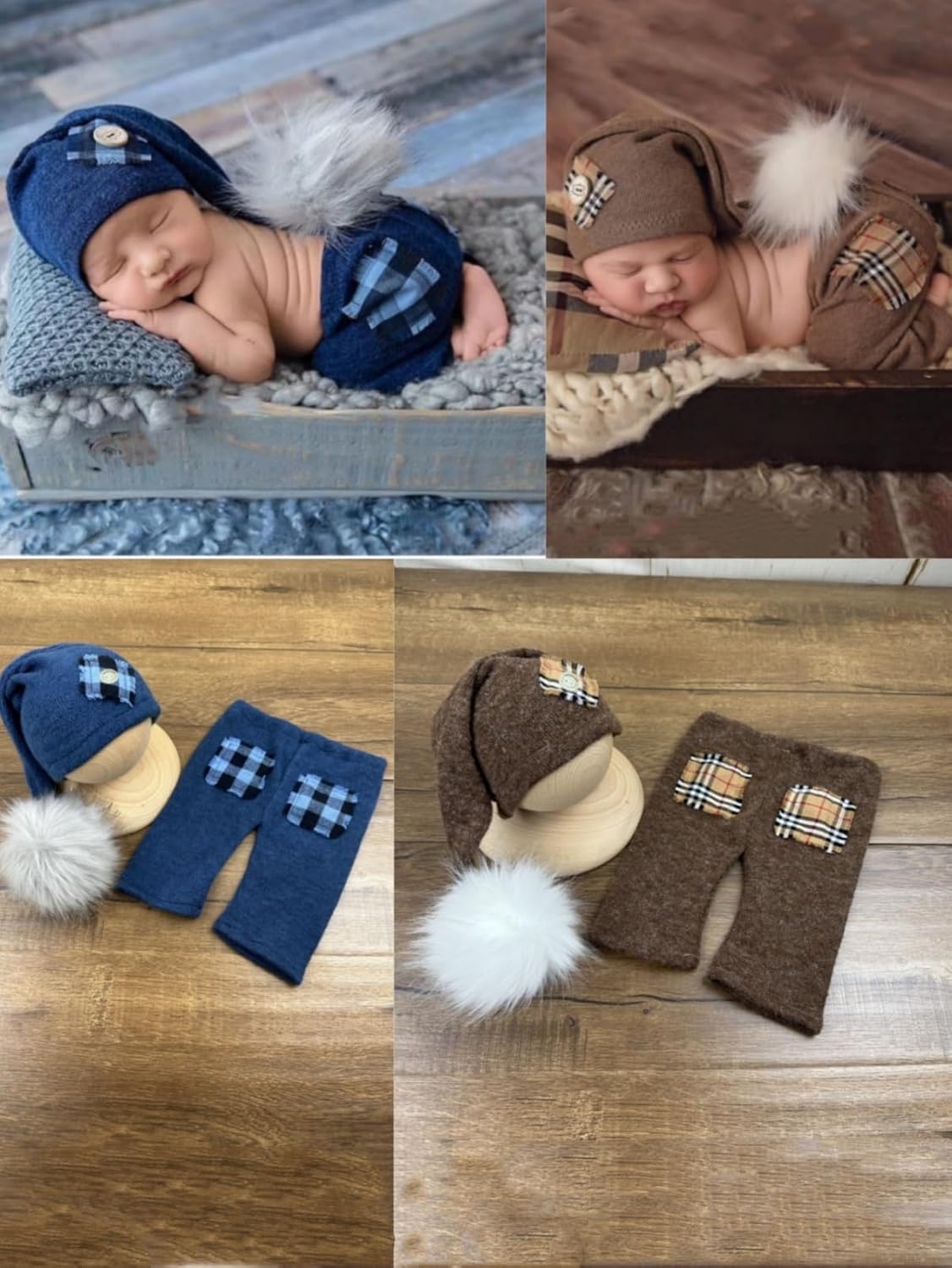 Vomdrok Newborn Boy Hat and Pants Set