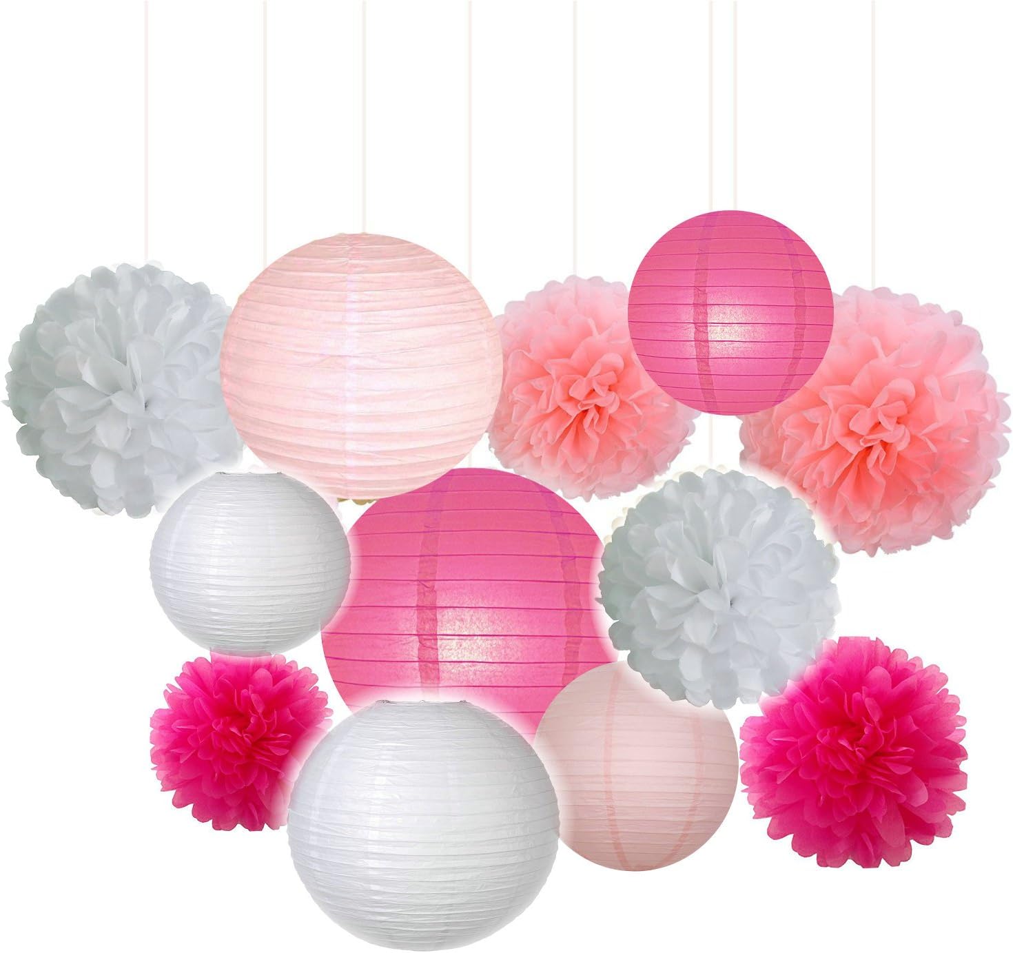 Fascola 12 Piece Paper Craft Decor Set