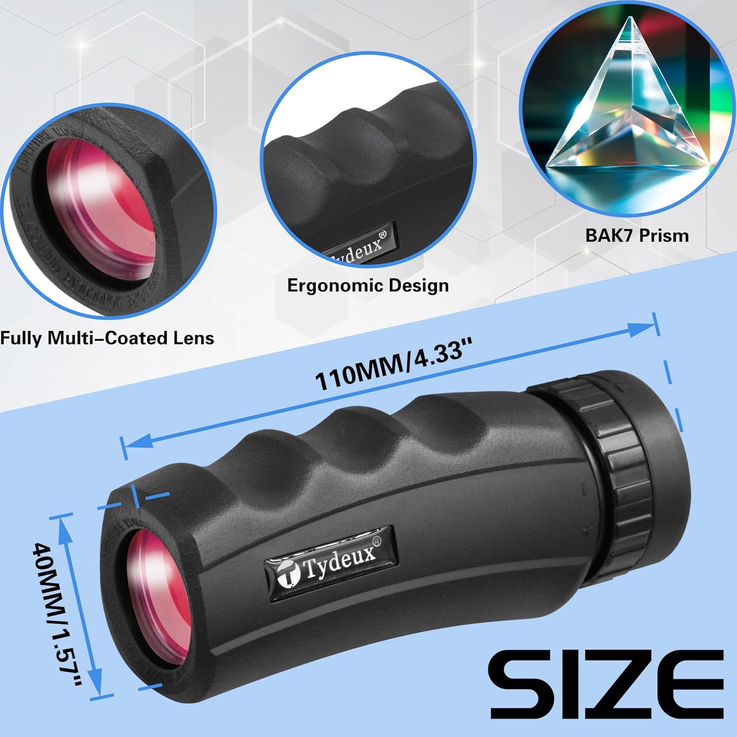 10x25 Monocular Telescope - Compact for Travel Bird Watching Hunting