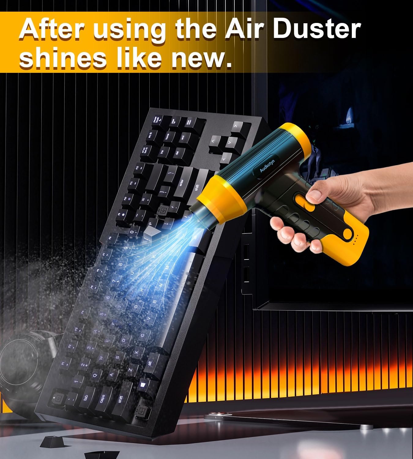 Cordless Electric Air Duster - 150000 RPM for Keyboard Cleaning
