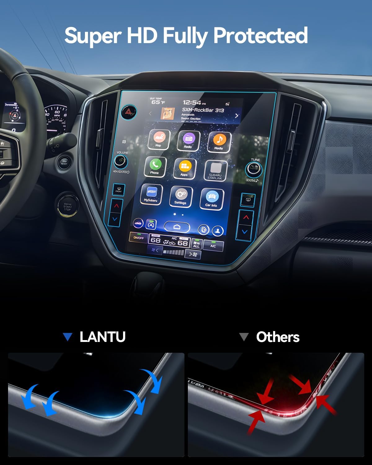 Matte Tempered Glass Screen Protector for Subaru 2022-2025