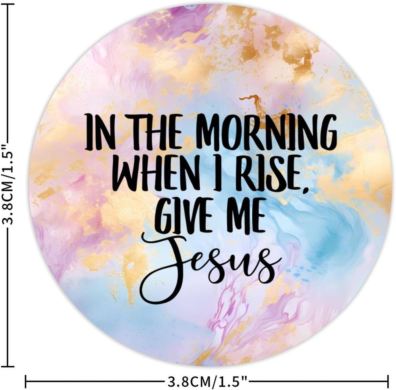 3in Round Label Stickers 100pcs Jesus Quotes Seals