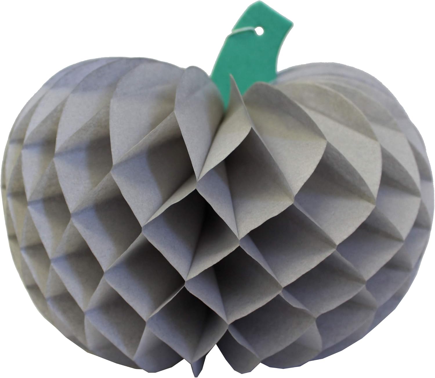 10 Inch Gray Tissue Paper Pumpkin Decoration