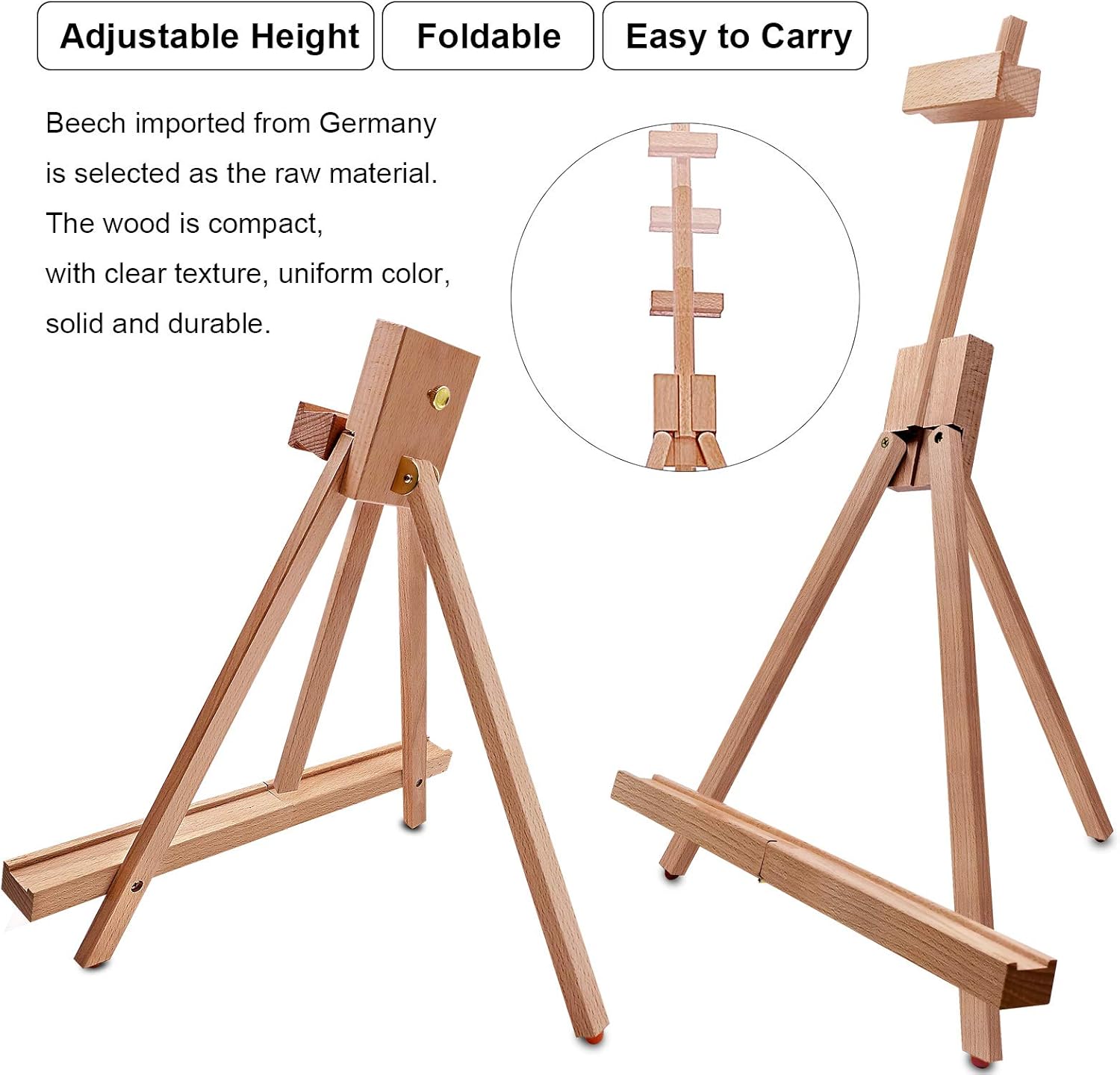 Miratuso 2 Pack A-Frame Painting Easel Portable Foldable Travel Stand