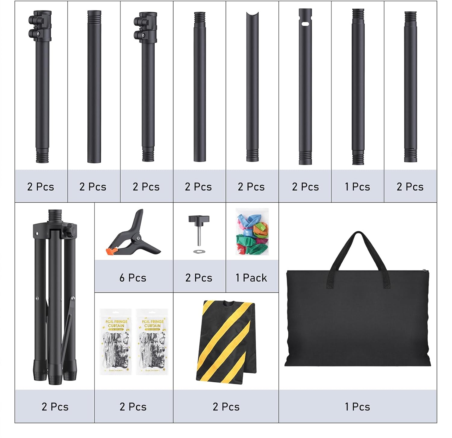 Adjustable Backdrop Stand Kit for Studio Photography and Parties