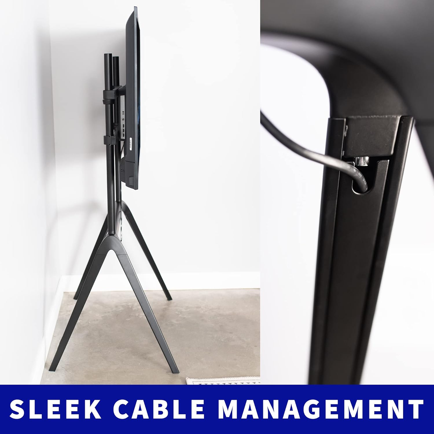 Vivo Steel Easel TV Stand 65-86 Inch Modern Display