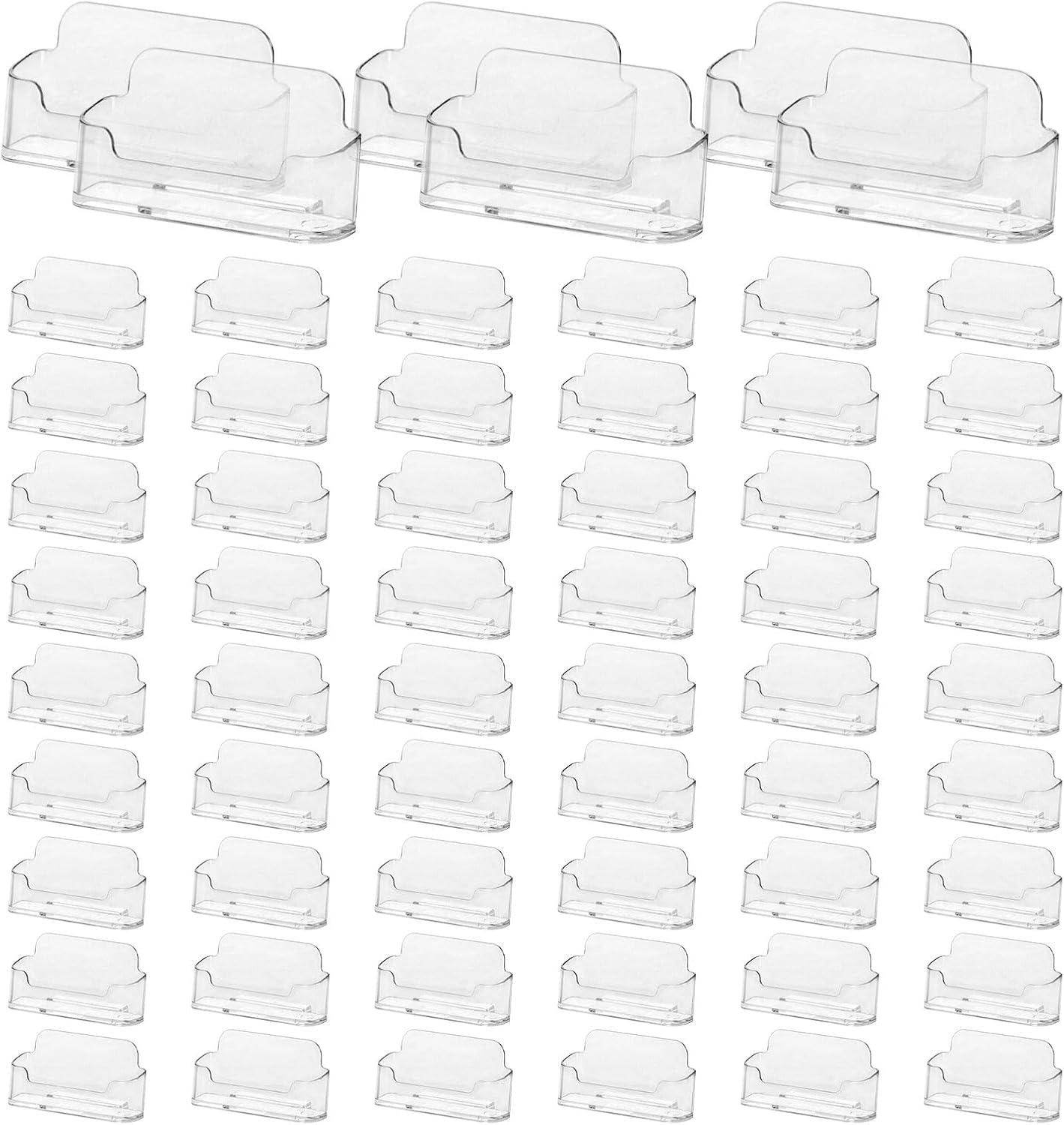 60 Pack Acrylic Business Card Holder for Desk