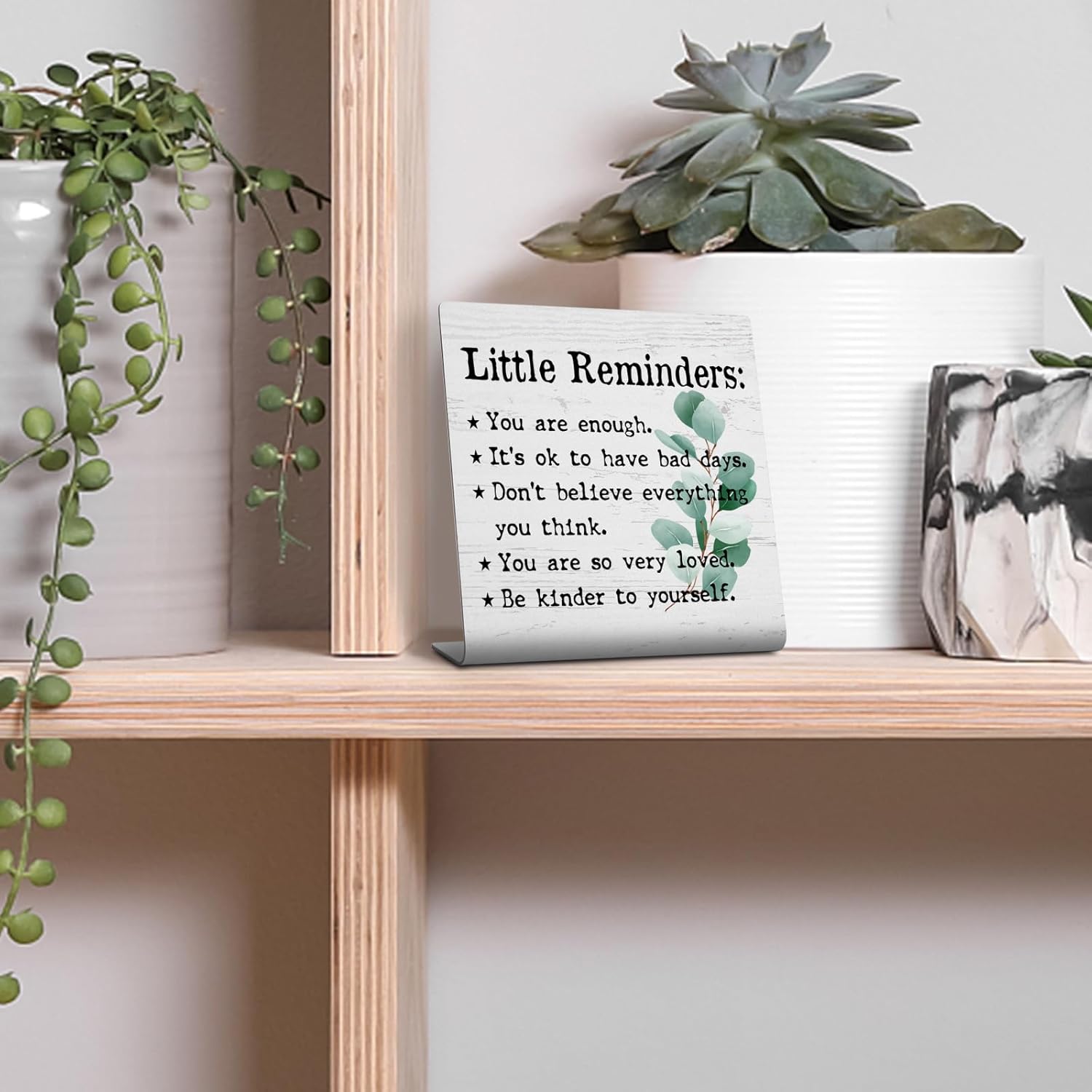 Positive Little Reminders Motivational Desk Decor Sign