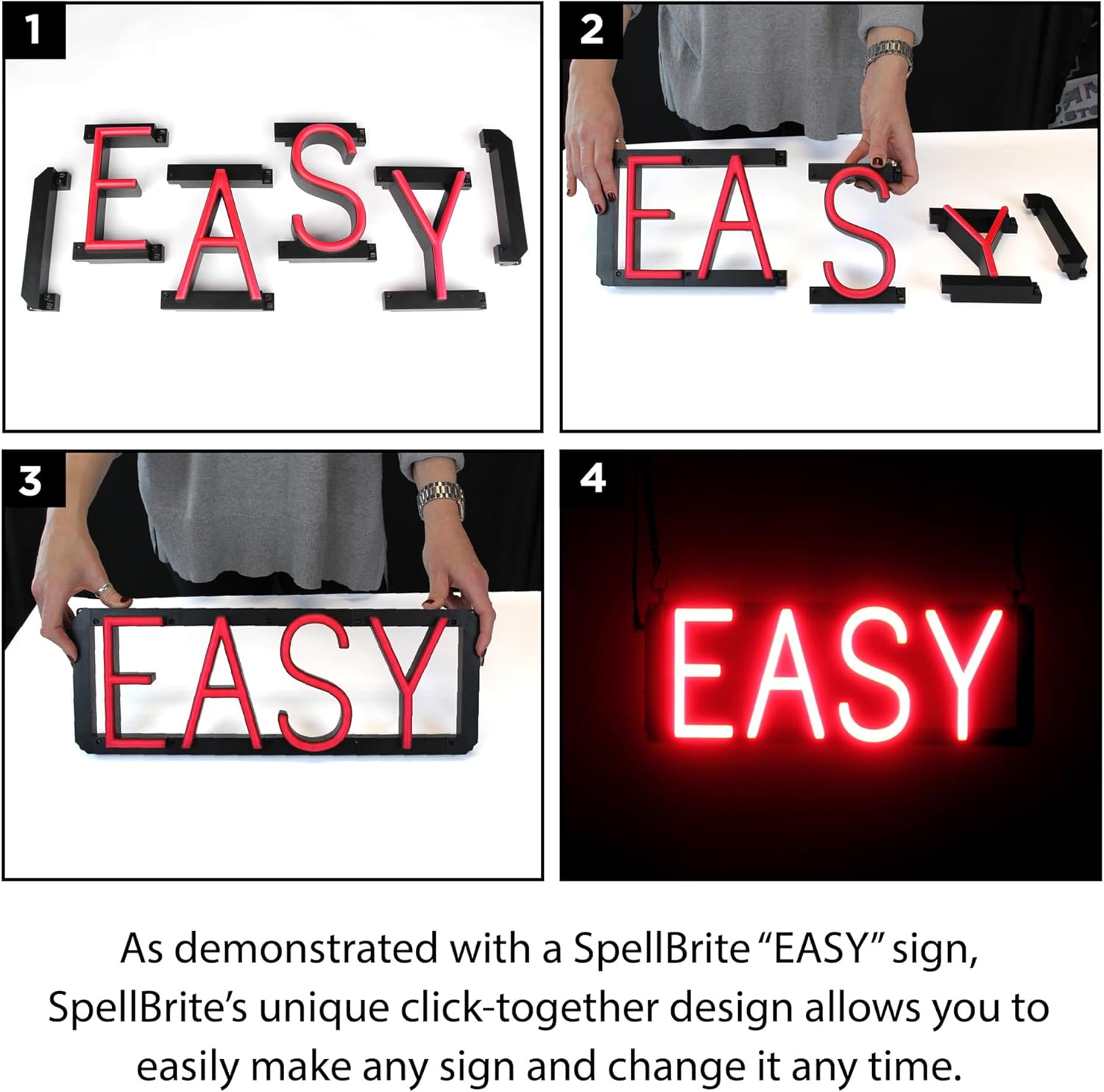 SpellBrite Photo Booth Sign for Businesses with Neon Look
