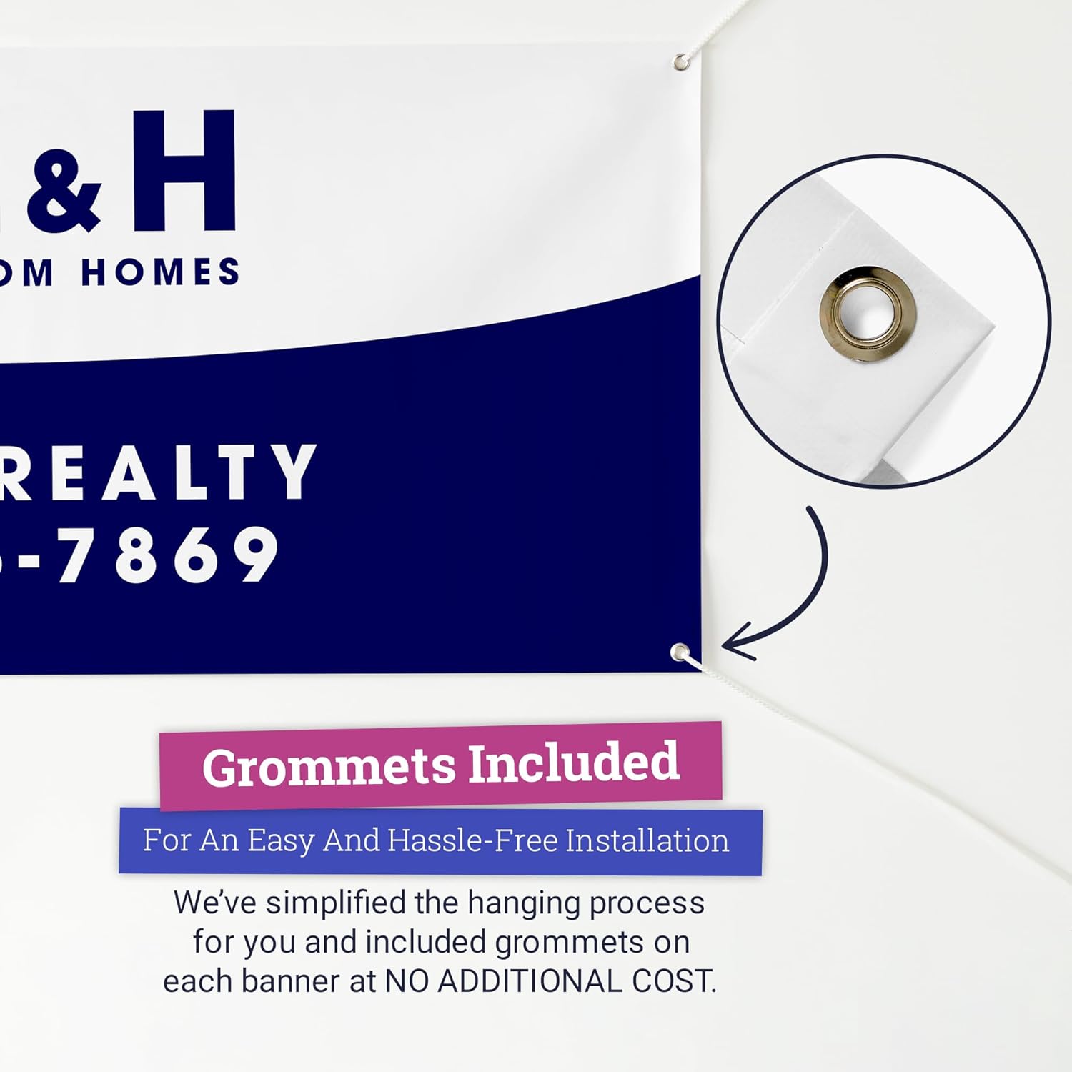 CustomForMe Personalized Vinyl Banner 2x2
