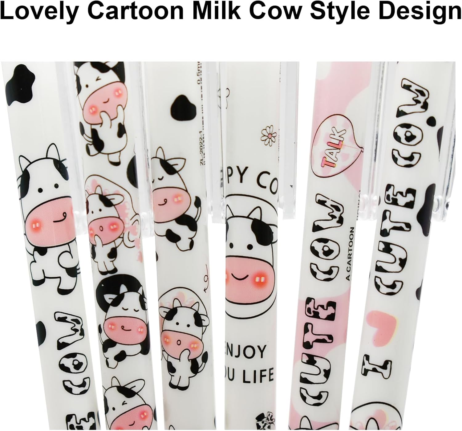 Maydahui 24 Pcs Cartoon Cow Design HB Pencils