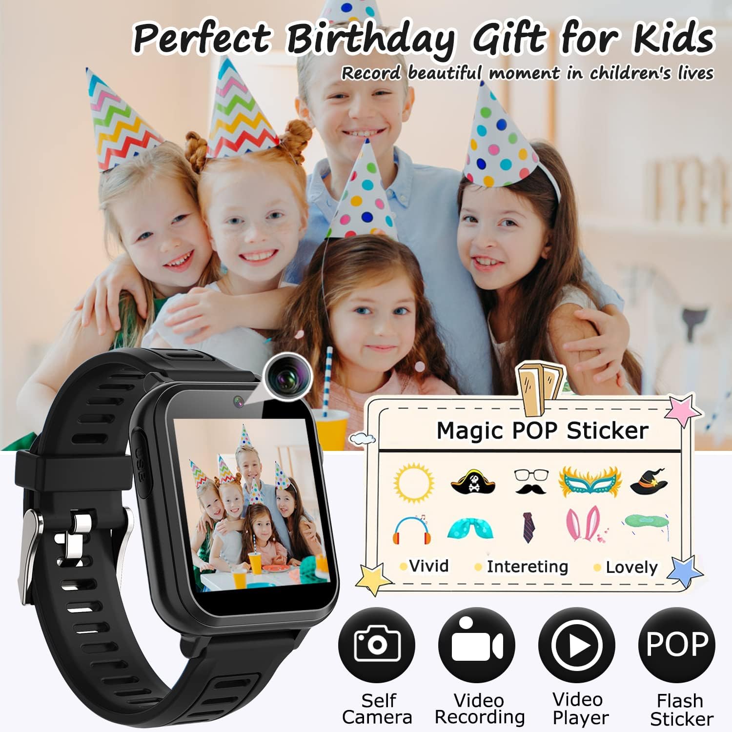 Kids Smart Watch with 24 HD Games and Camera