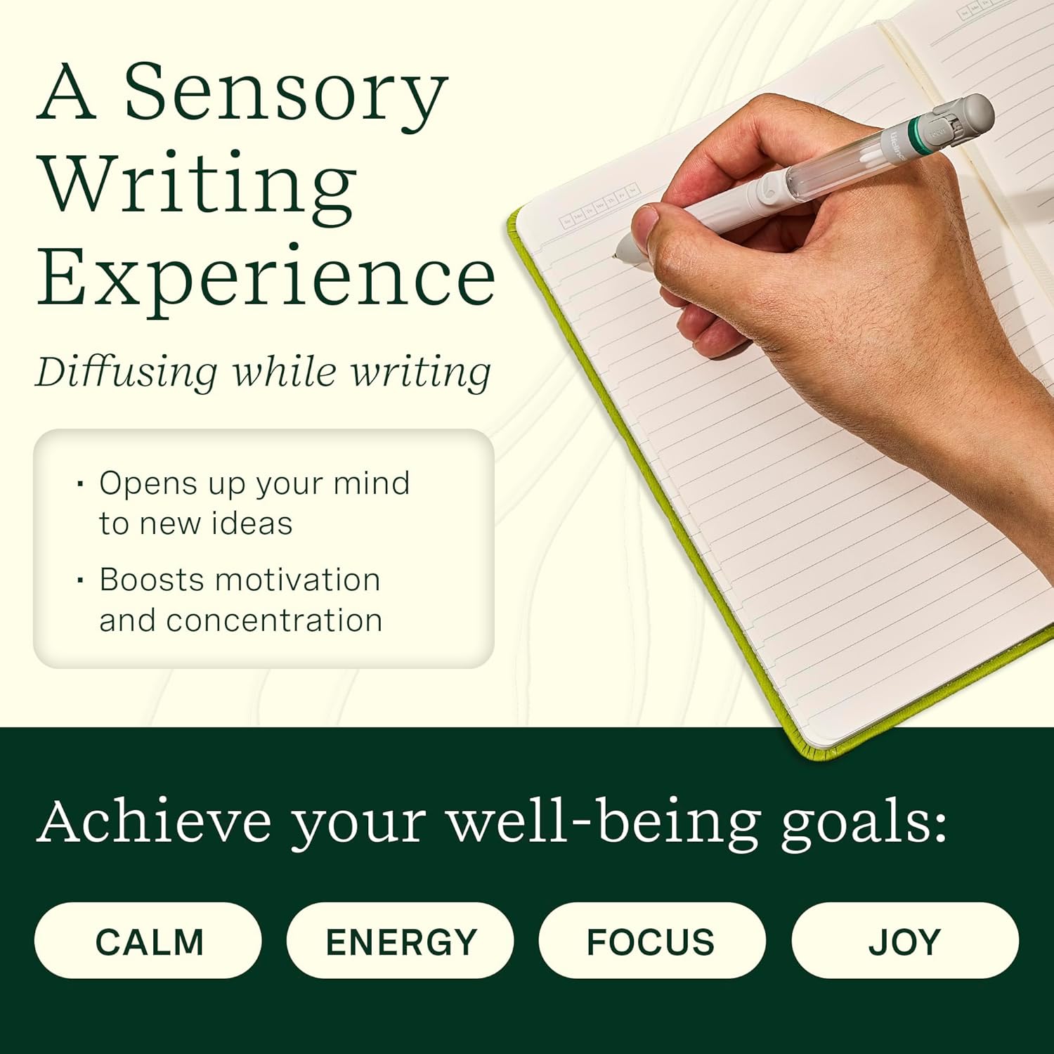 Lifelines Pen Diffuser Set 4 Pack Black Ballpoint Pens with Scented Essential Oils