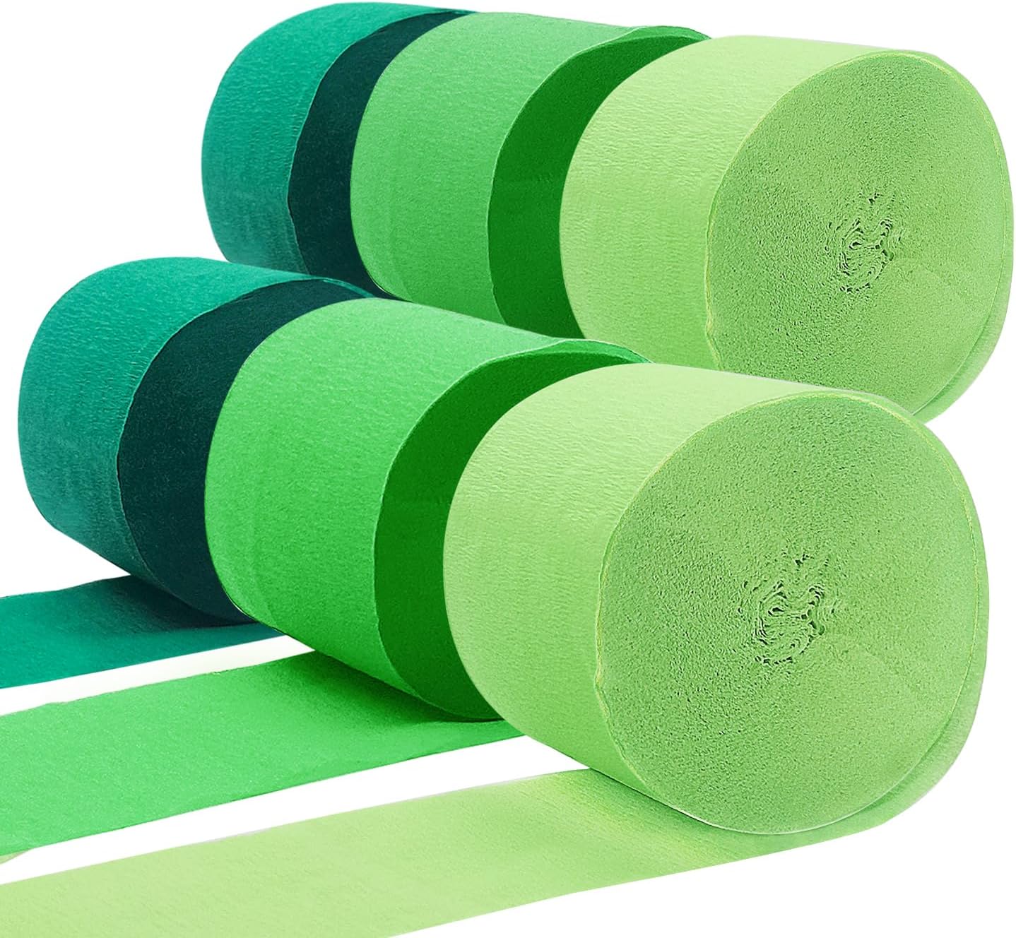 PheiLa Green Crepe Paper Streamers 6 Rolls 492ft
