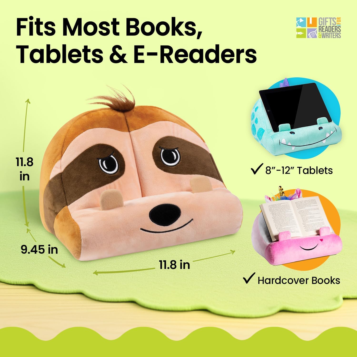 Fun iPad Stand for Kids Cuddly Book Holder and Reading Pillow