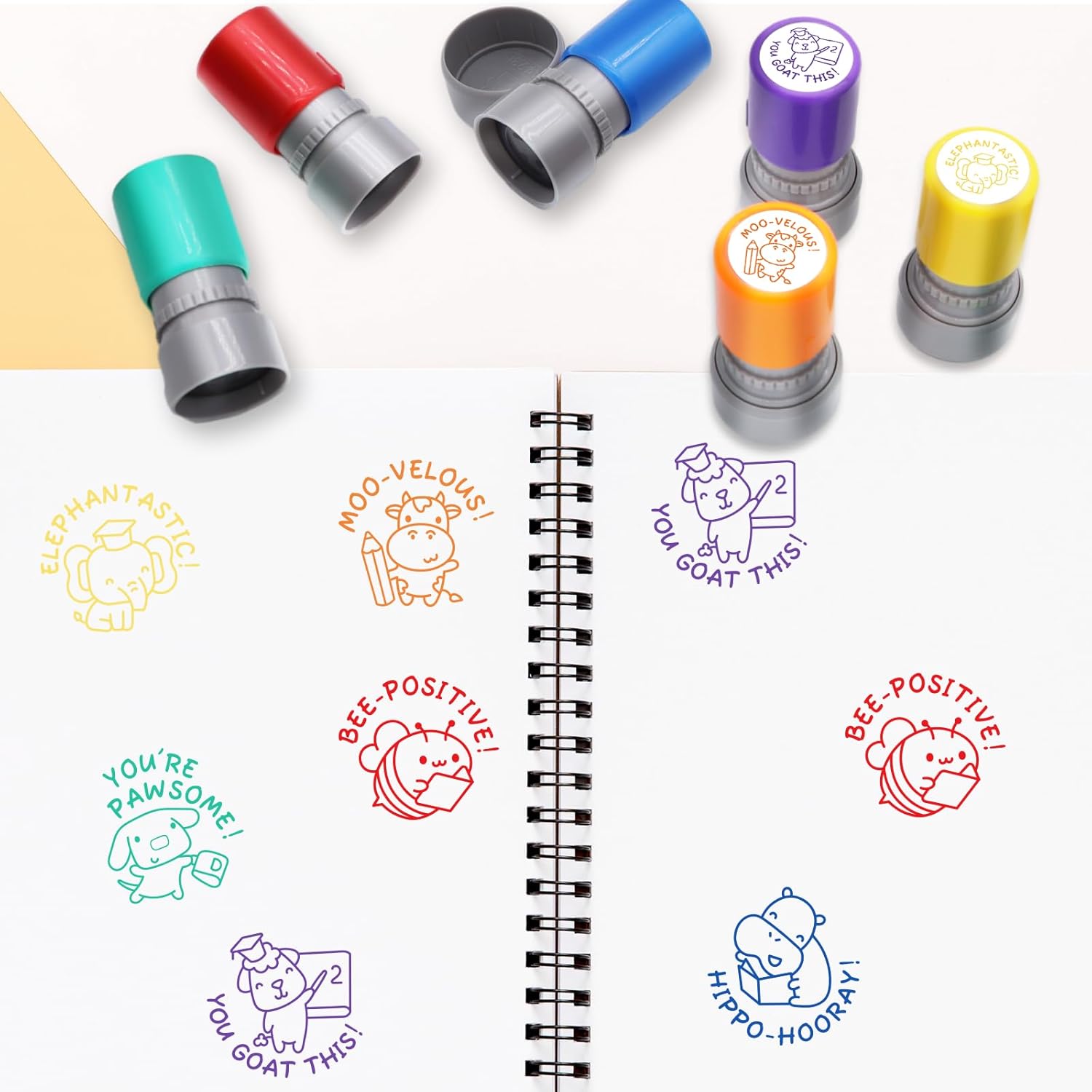 TANZHIBOCK 6-Piece Teacher Stamp Set for Classroom Grading