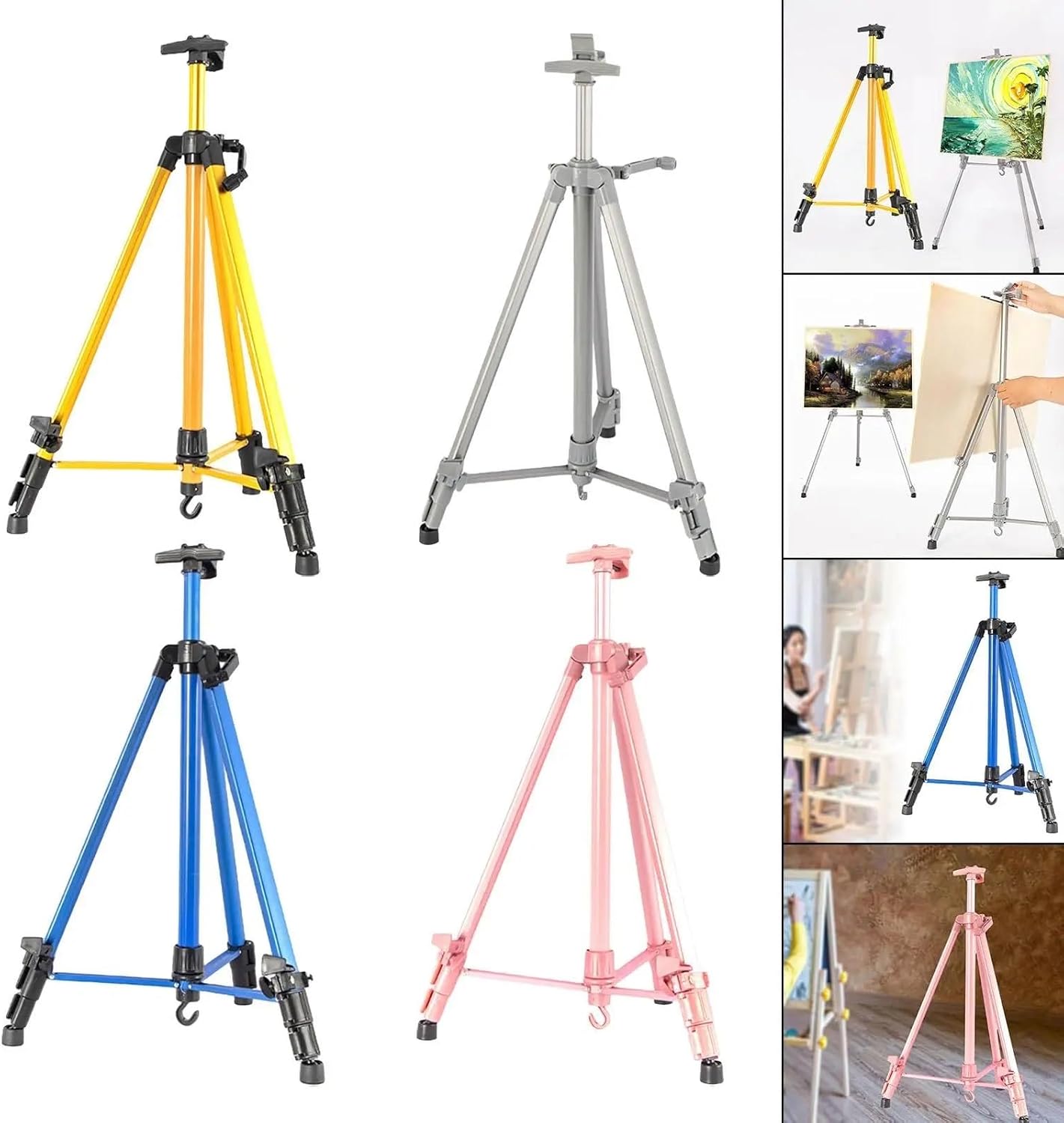 GUOSPIUS Adjustable Art Easel Stand Grey