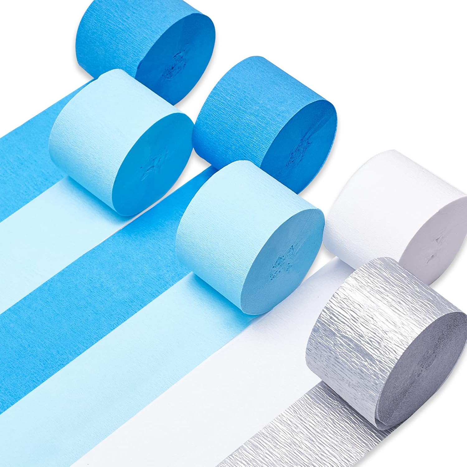 PartyWoo Crepe Paper Streamers 6 Rolls 492ft