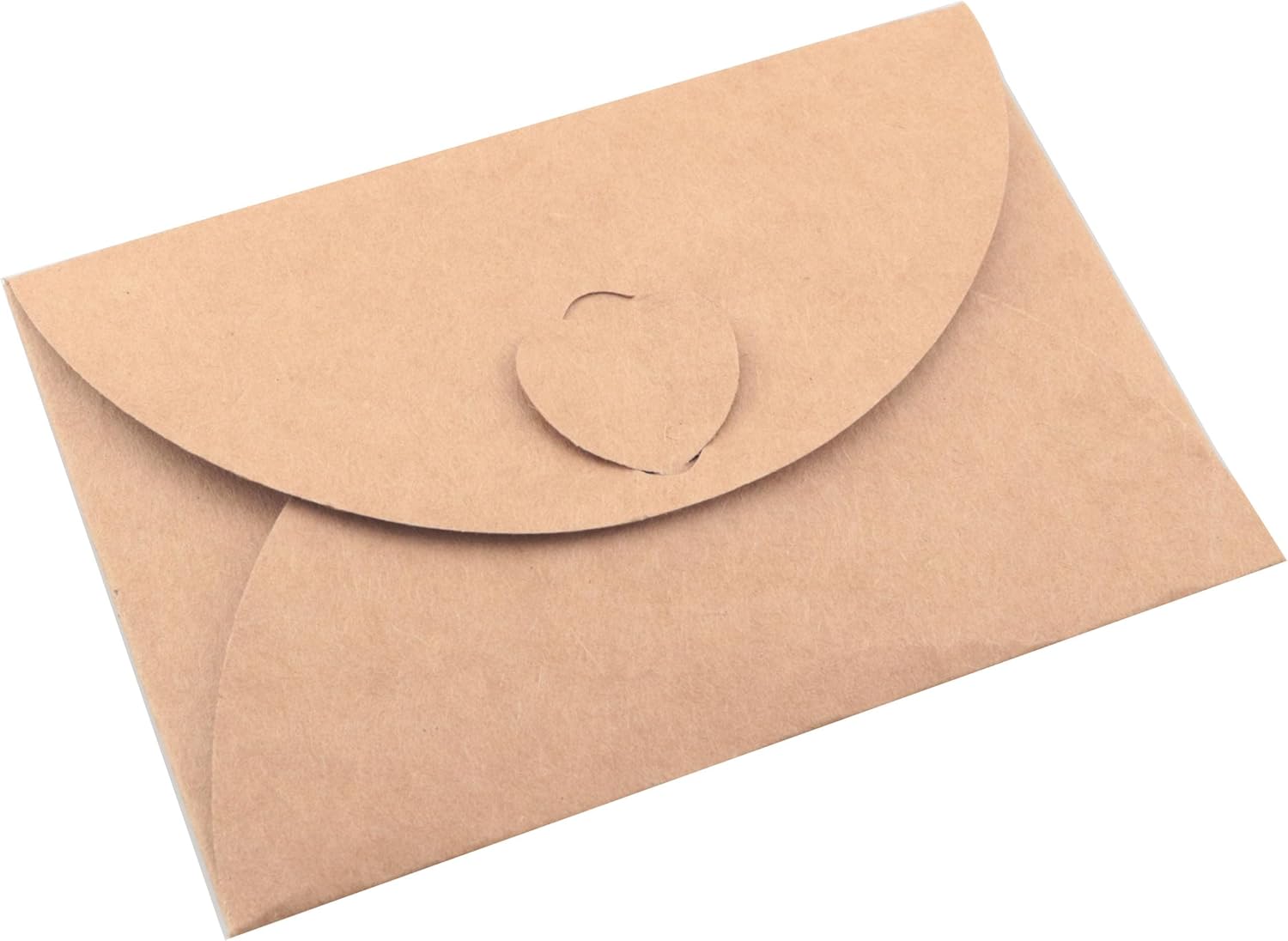 15PCS Kraft Mini Envelope Gift Card Holder with Heart Clasp